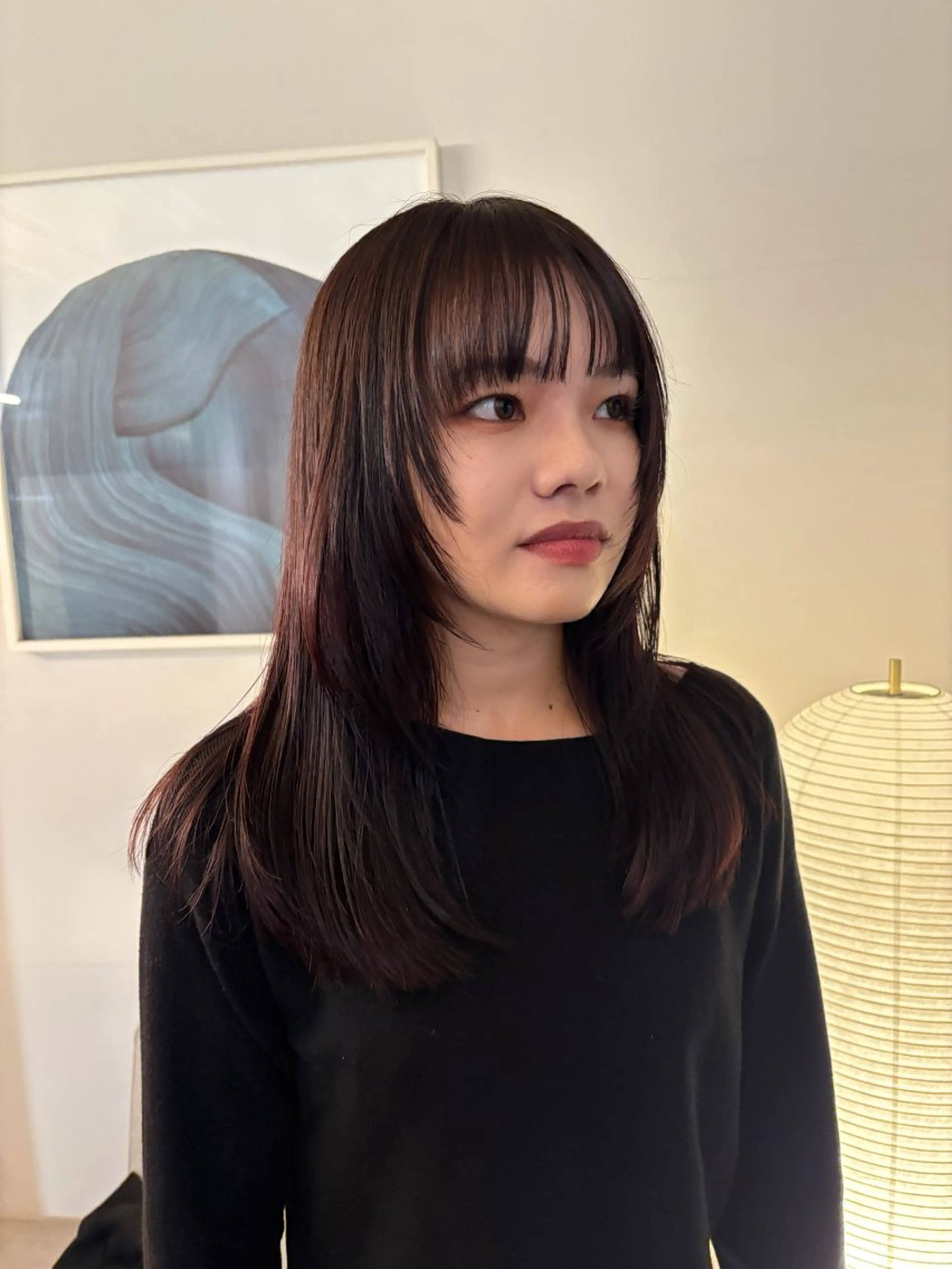 セミロング カラー ボルドーカラー ボブ/レイヤーカット ✂︎ AYUMIのヘアスタイル