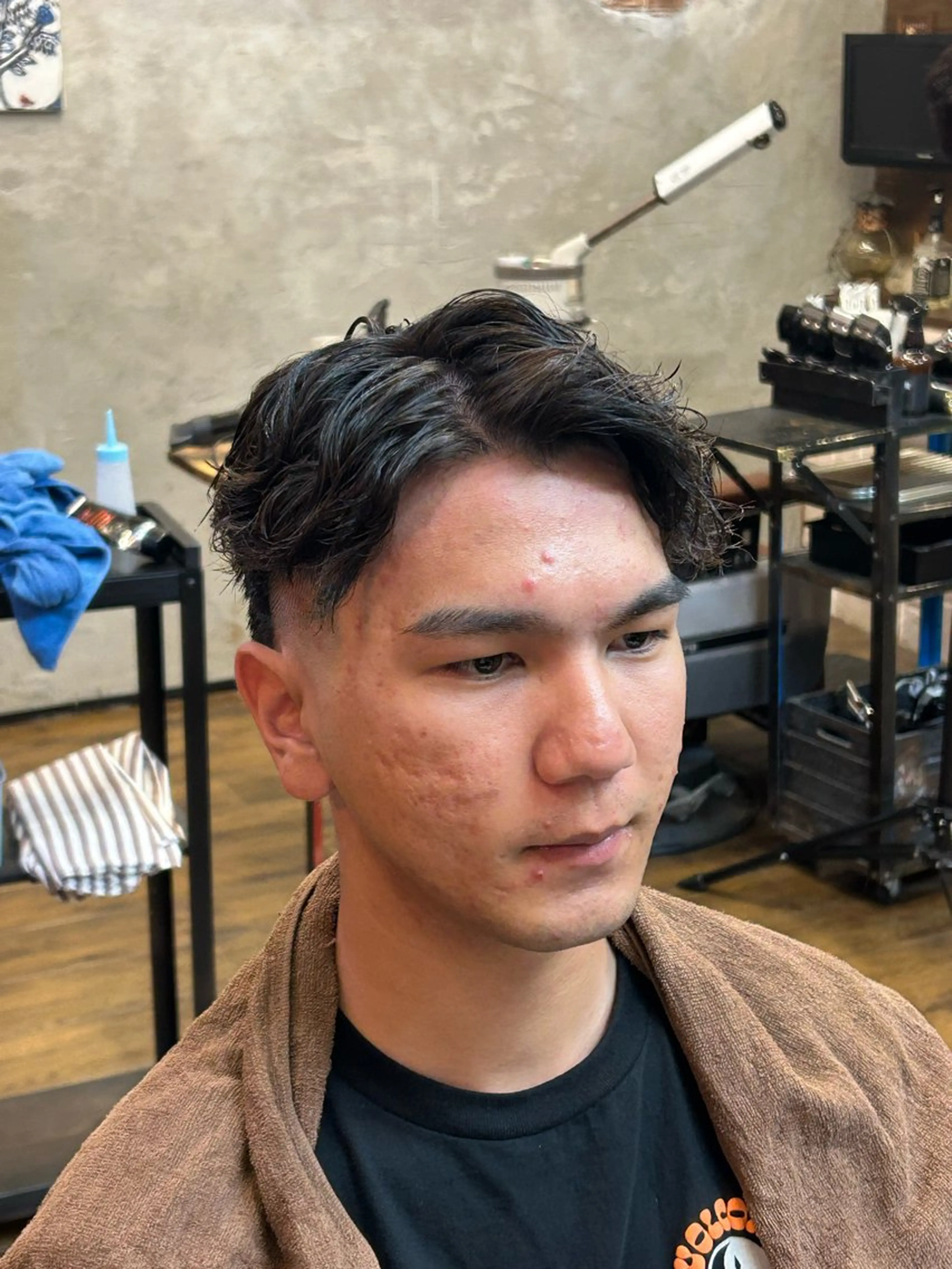 ショート パーマ メンズ メンズパーマ ナイルプラス所属・ナイルプラス ヨウのヘアスタイル