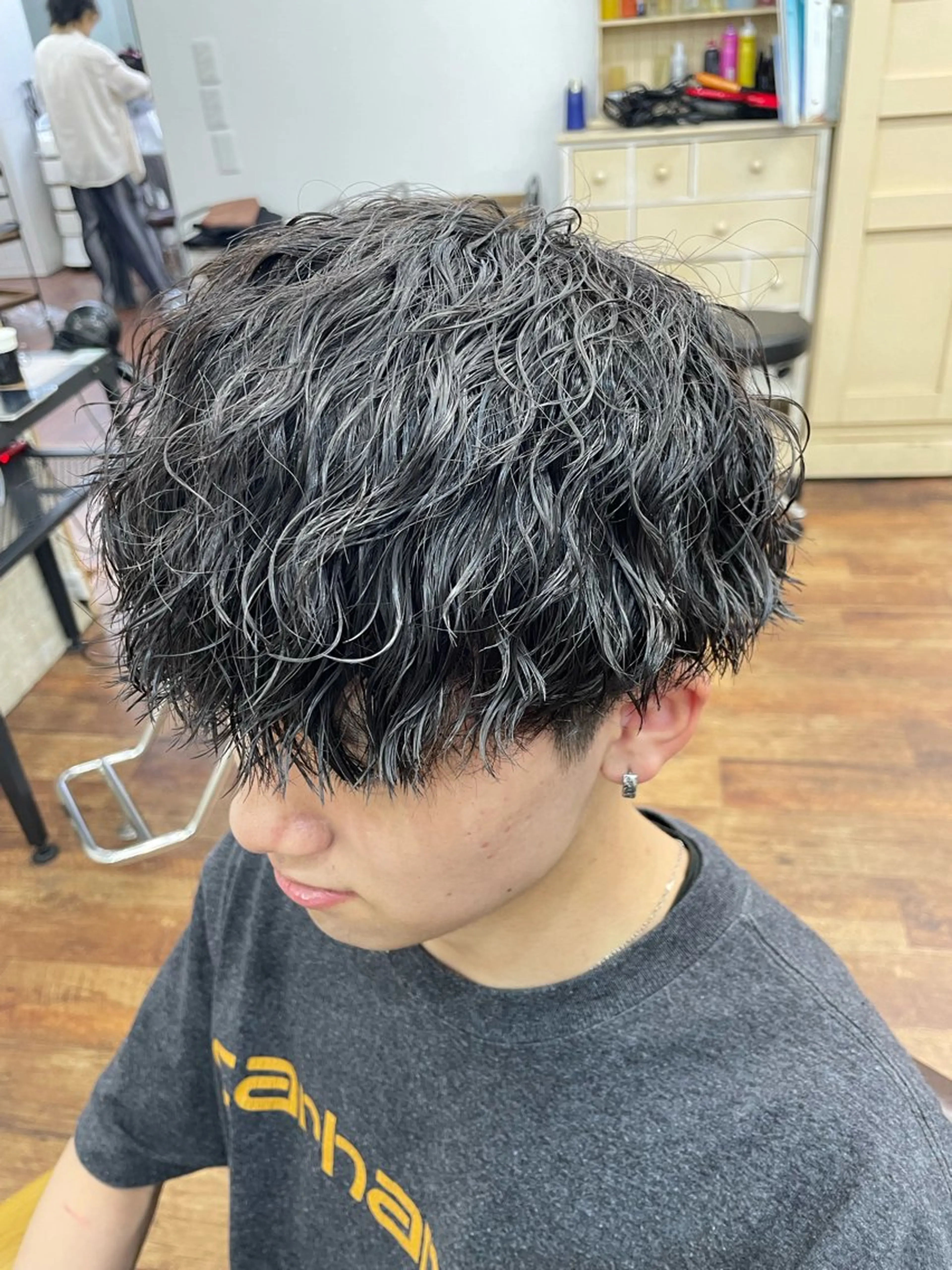 パーマ メンズ マッシュ メンズパーマ ツイストスパイラルパーマ スパイラルパーマ RITSUKI横浜 メンズ特化😎のヘアスタイル
