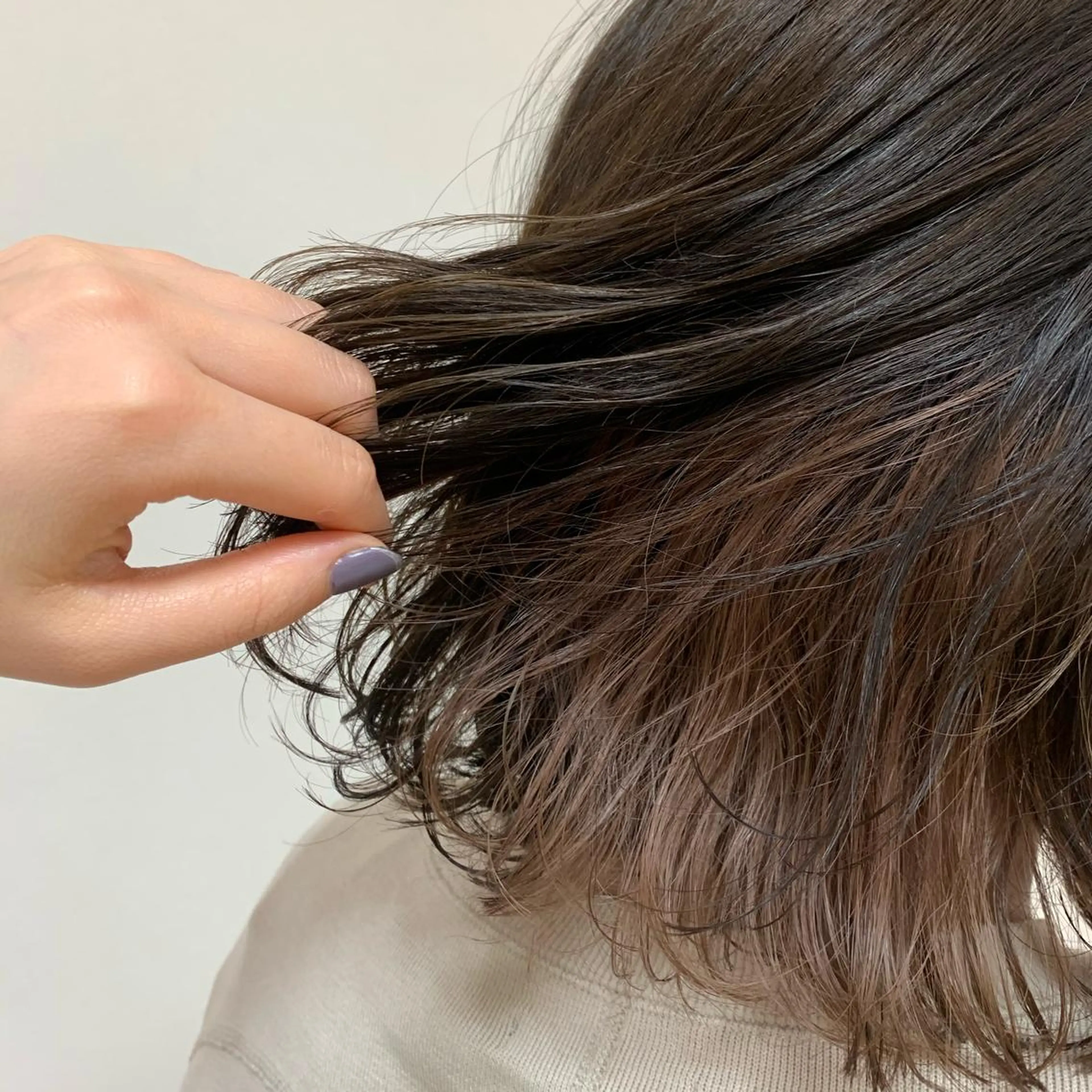 ミディアム カラー ヘアアレンジ ヘアカラー トリートメント 【Sweep】おじま のぞみのヘアスタイル