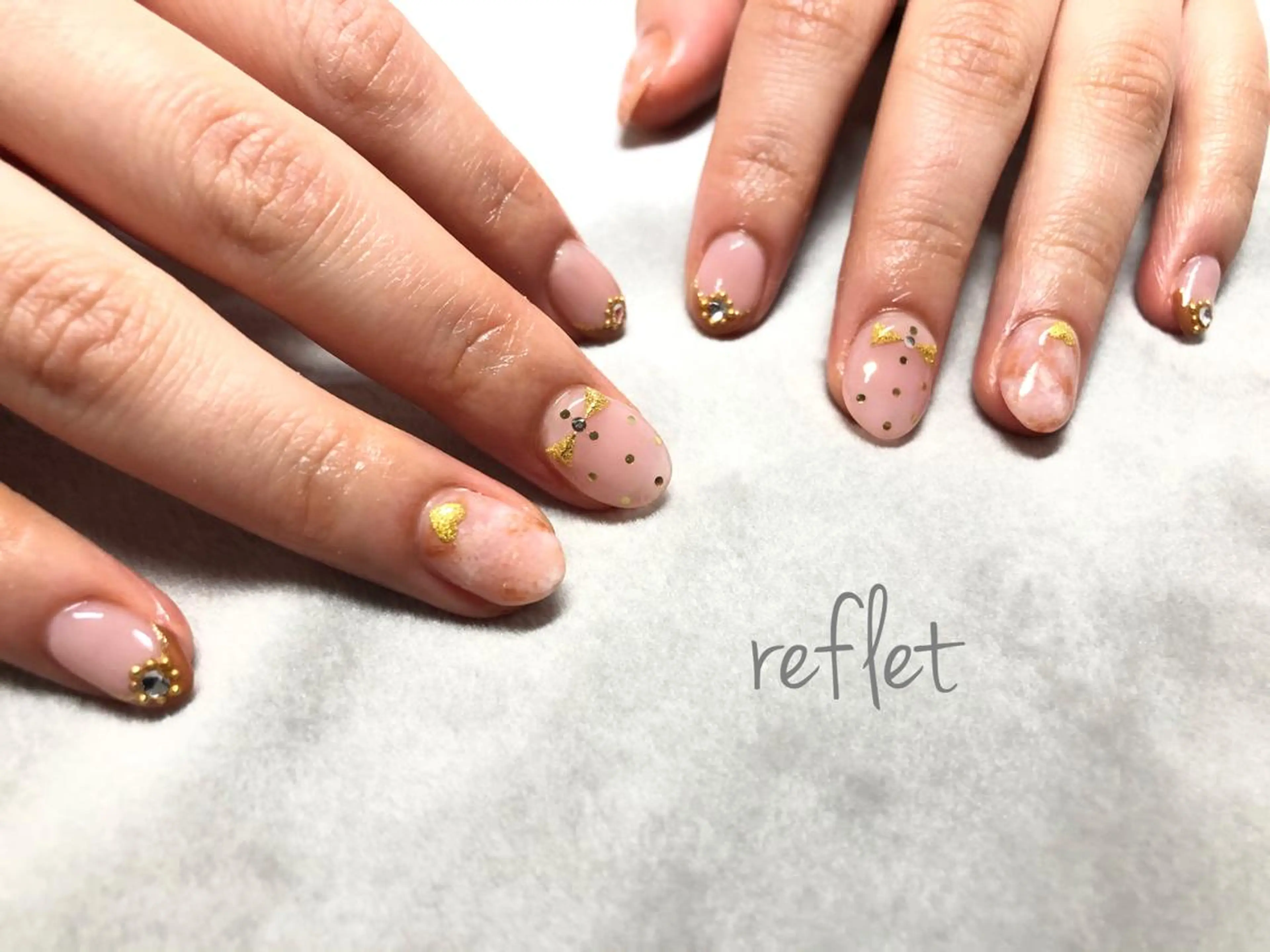 ネイル バレンタイン ハンドネイル reflet nailのネイルデザイン
