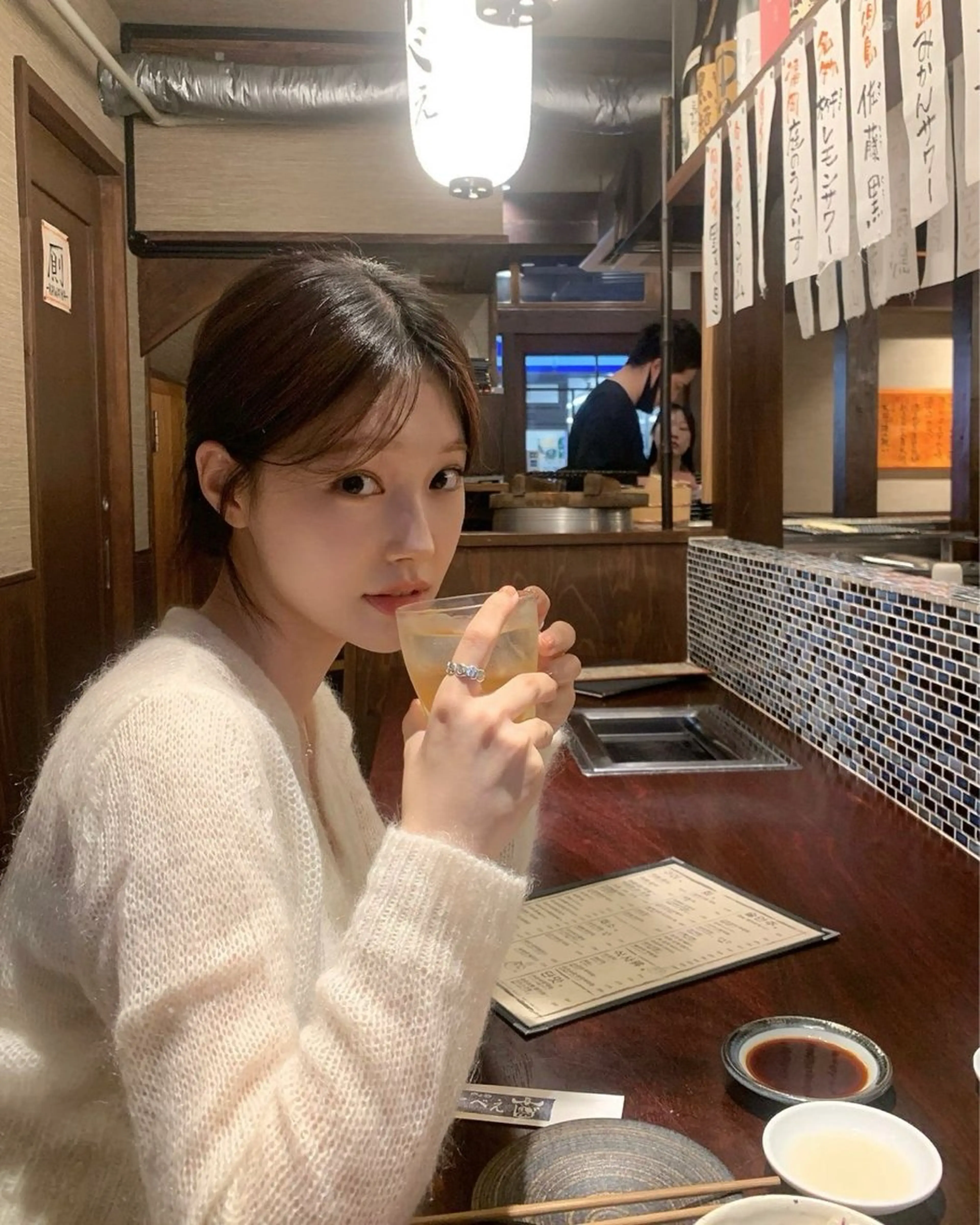 ロング カラー カット ヘアカラー トリートメント 莉乃/縮毛矯正/髪質 改善/艶カラーのヘアスタイル