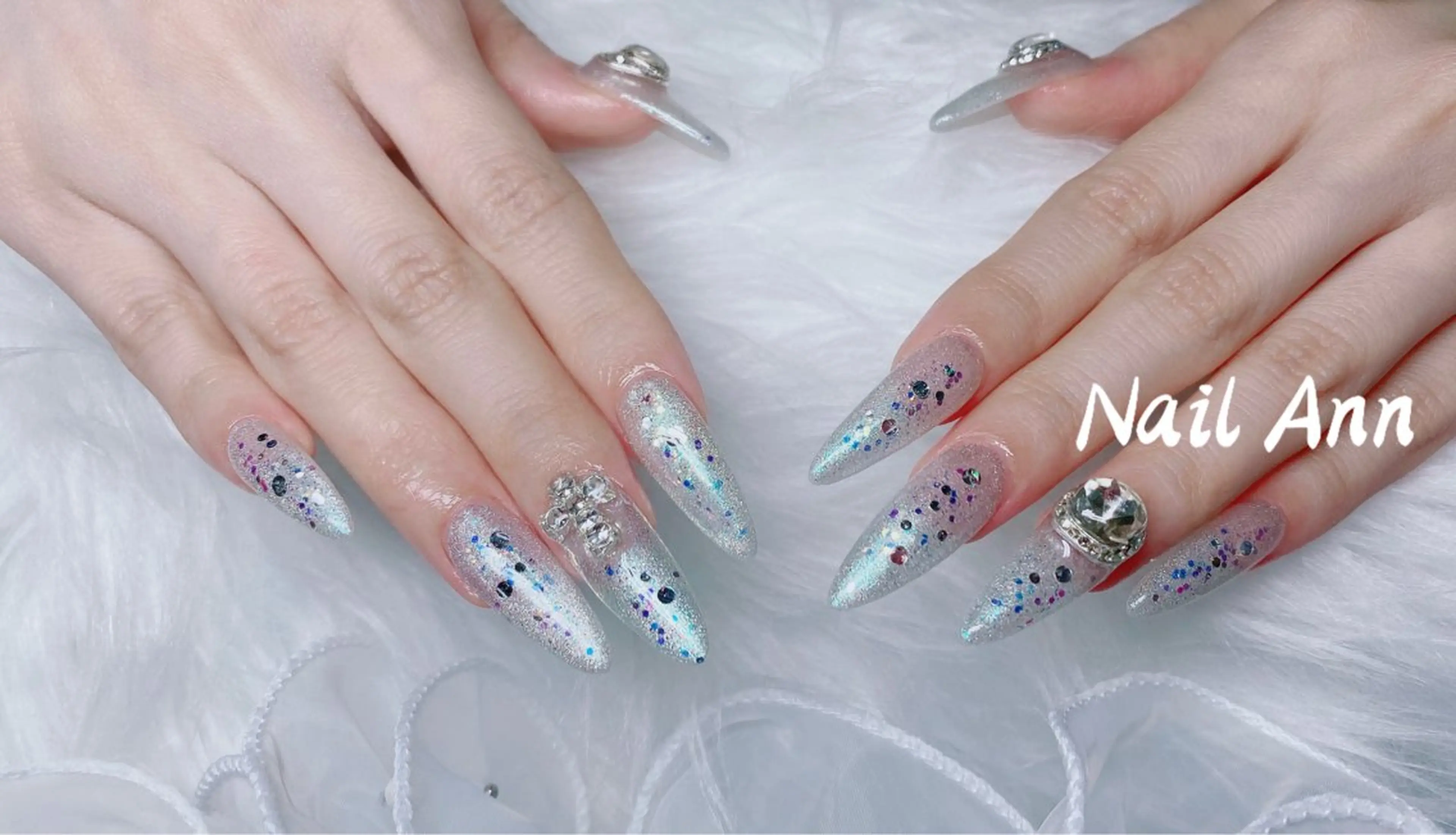 ネイル 長さ出し フットネイル ジェルネイル 韓国ネイル マグネットネイル ハンドネイル Nail Annのネイルデザイン