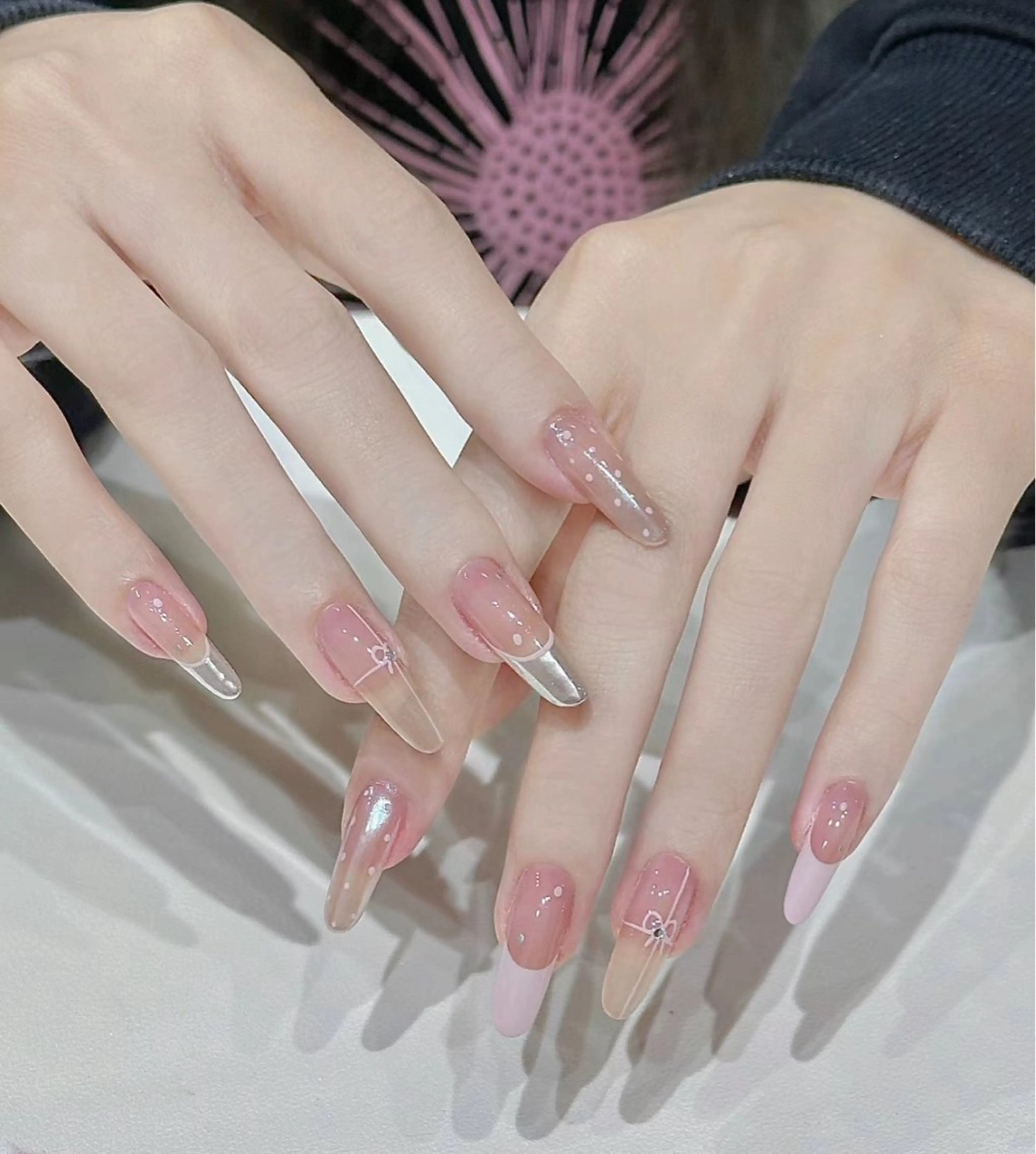 ネイル ハンドネイル M🌷nail 長さだし専門店のネイルデザイン