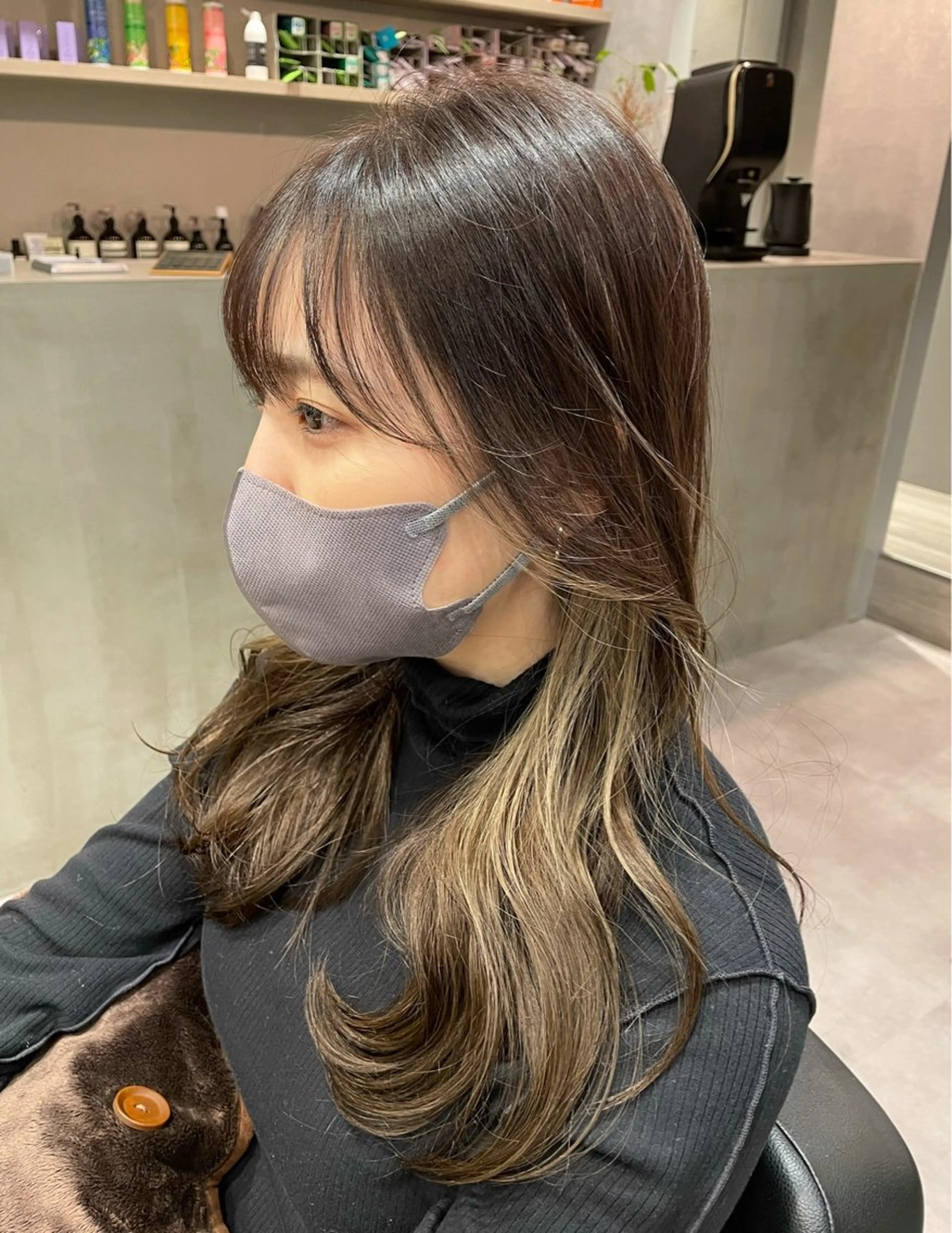 ロング カラー ヘアカラー 韓国風/オシャレ /縮毛矯正/滝口琴未のヘアスタイル