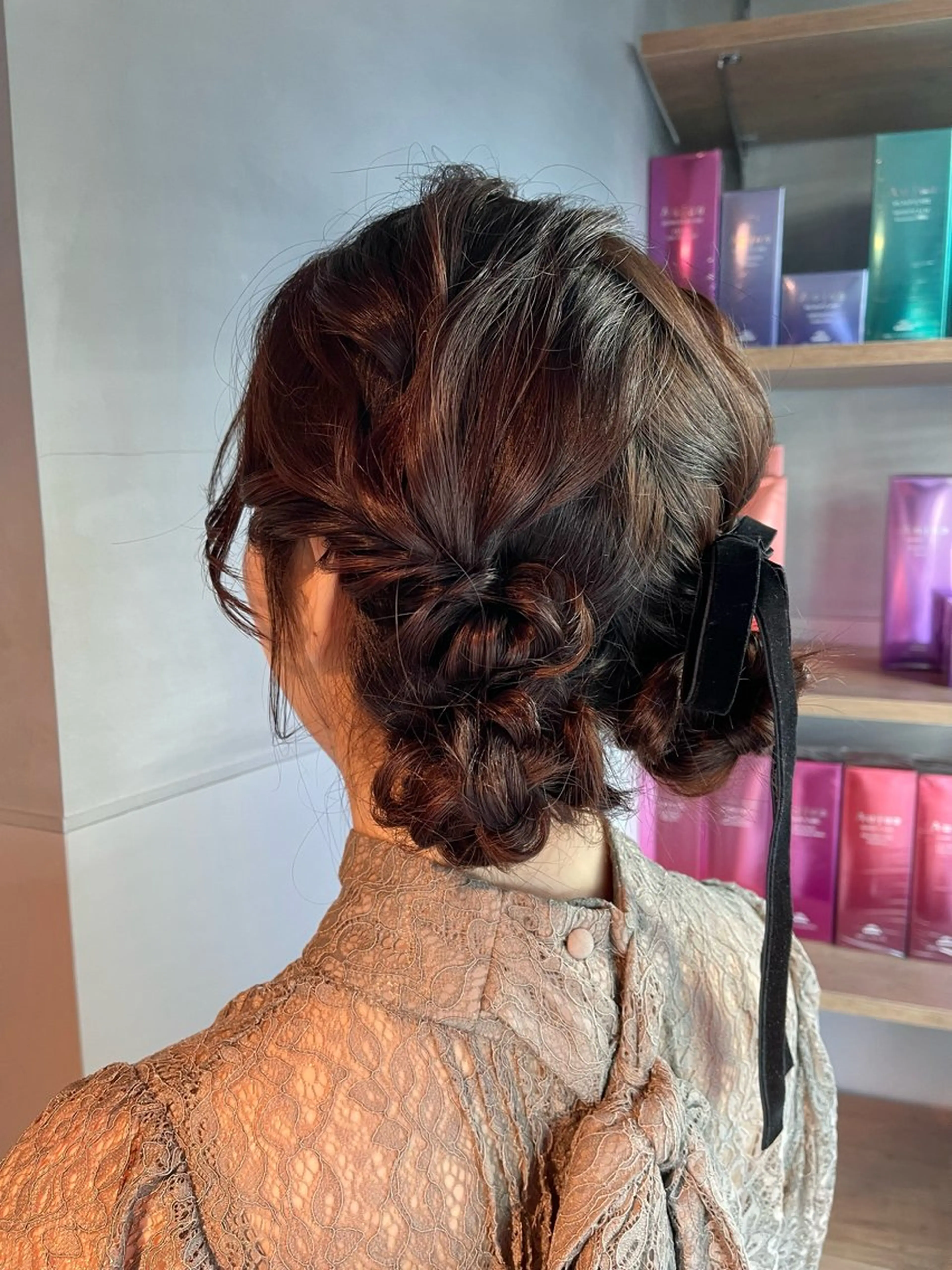 ヘアアレンジ ポニーテール 結婚式・ブライダル 卒業式のヘアスタイル ヘアセット charm《銀座》 ヘアセット/縮毛矯正のヘアスタイル