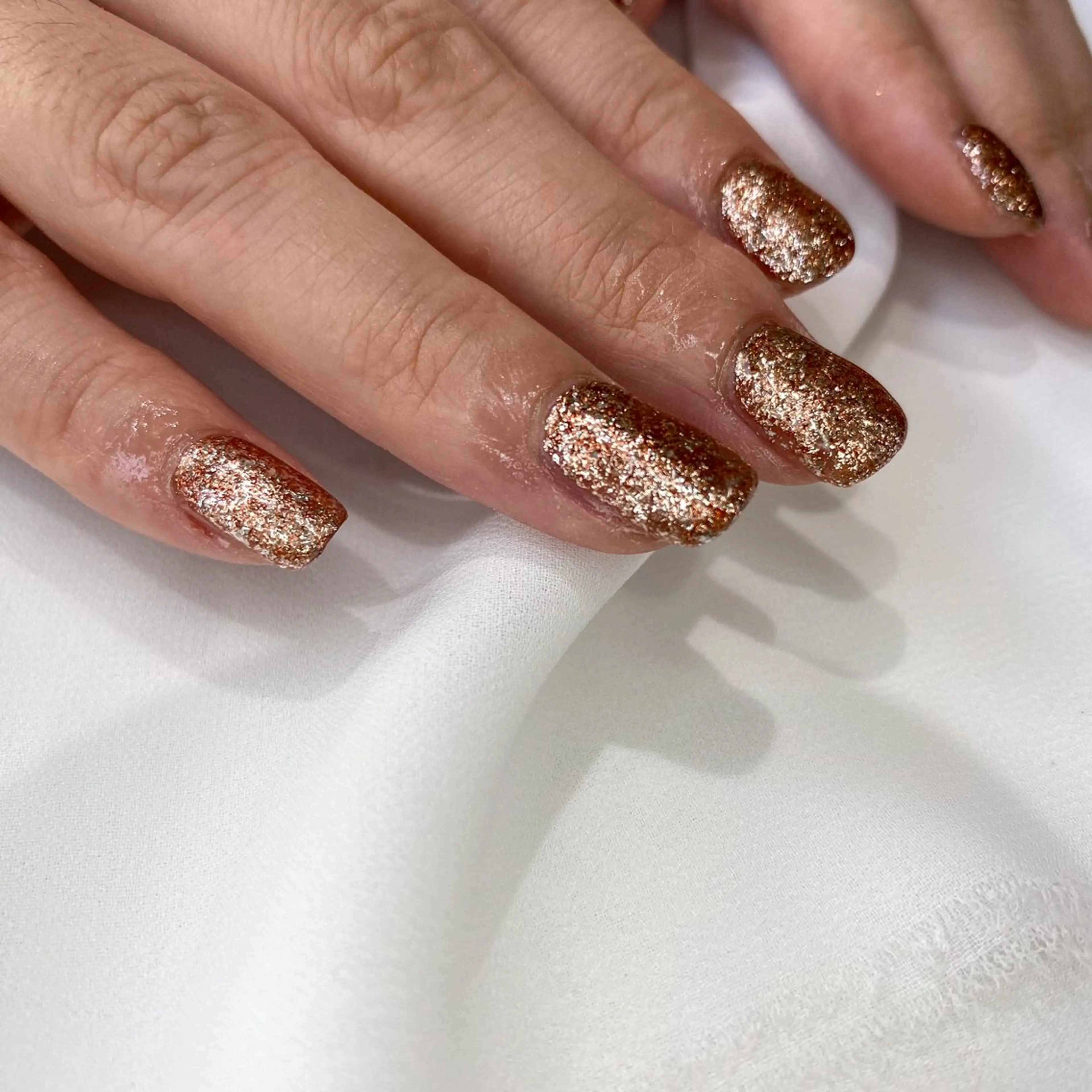 ネイル ラメ(グリッター) ワンカラーネイル muguet🎀 chikaのネイルデザイン