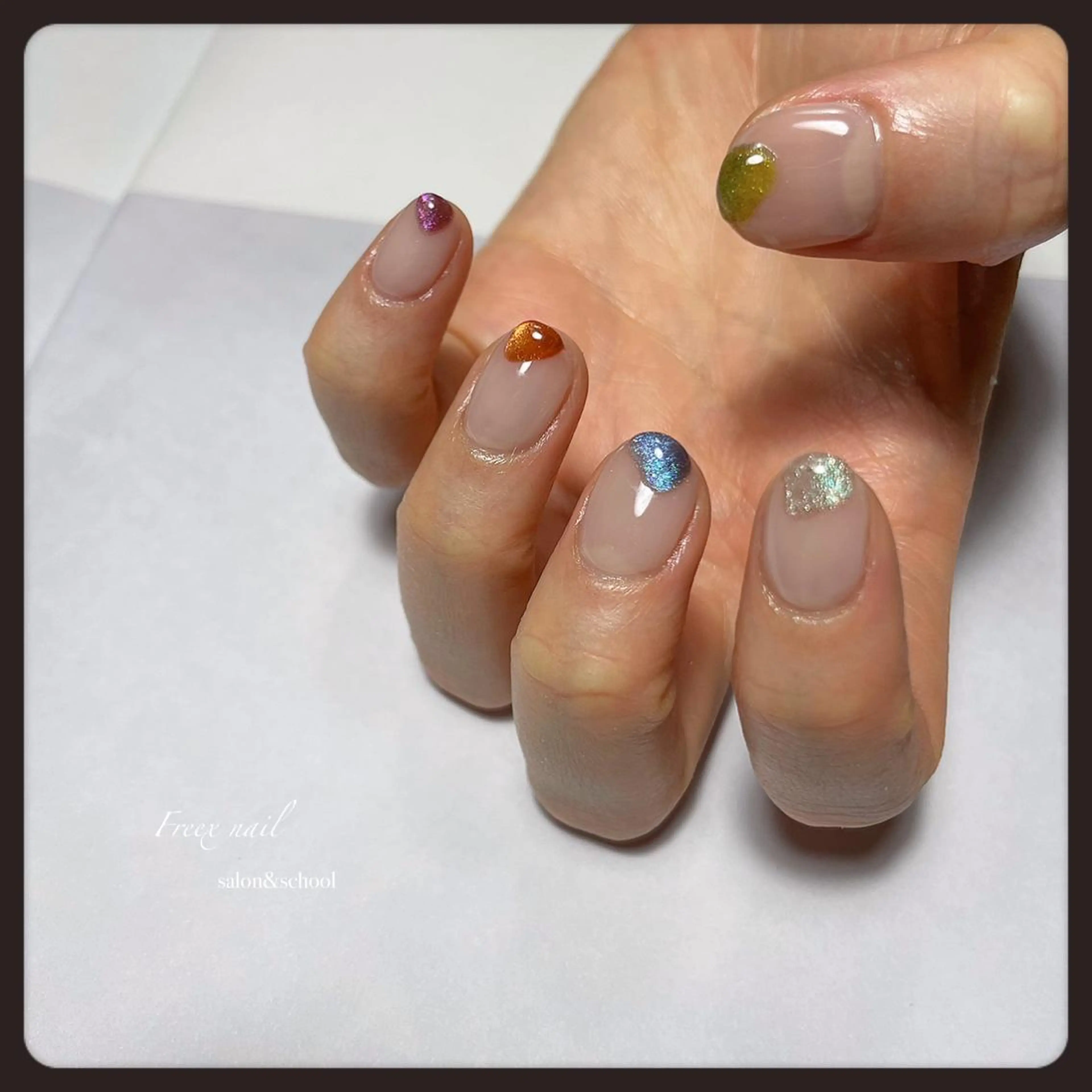 ネイル マグネットネイル ハンドネイル ハンドケア freex nail /ニュアンス/個性派のネイルデザイン