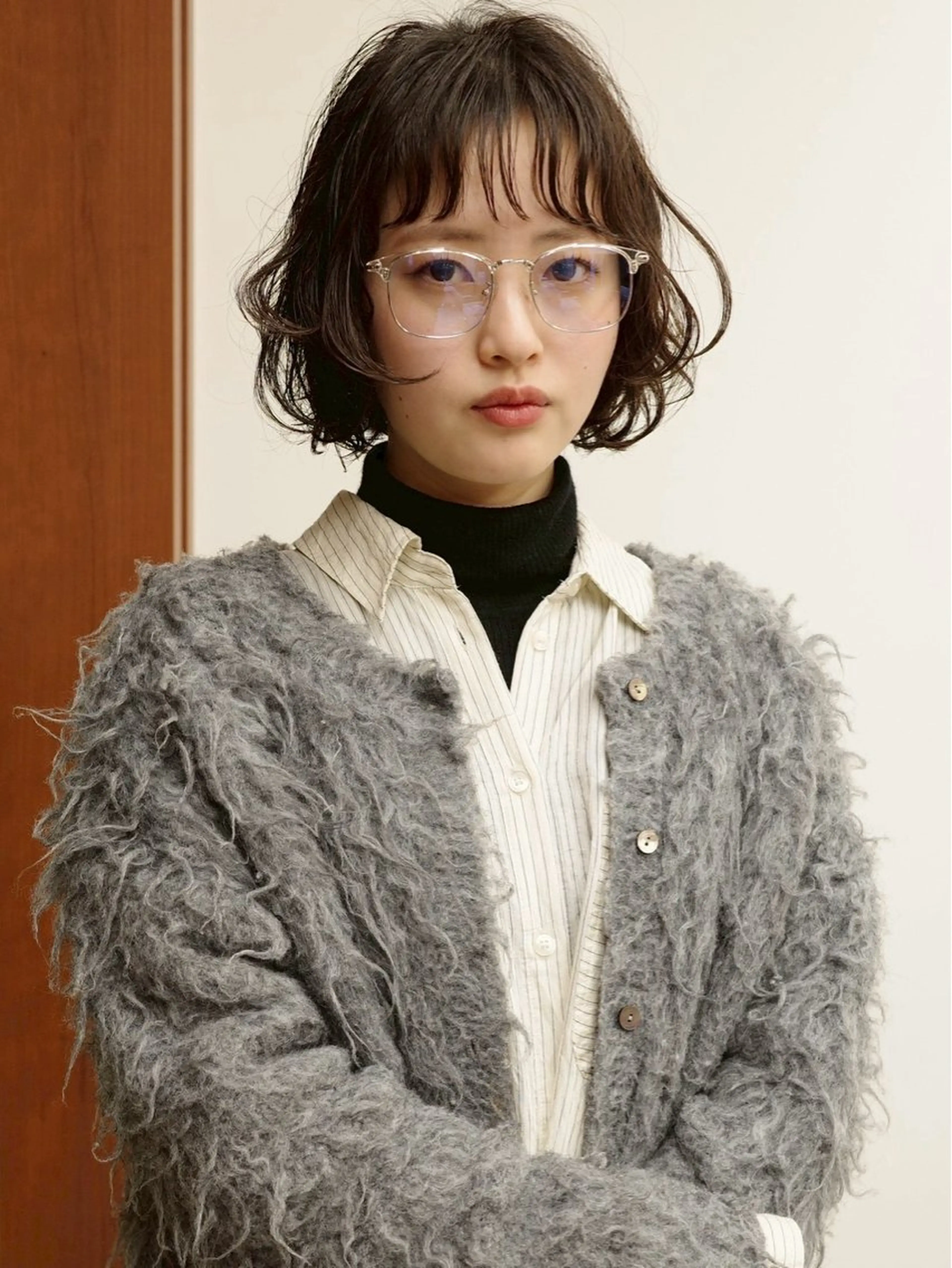 ショート パーマ カット パーマ トリートメント (h)wim ウィムのヘアスタイル