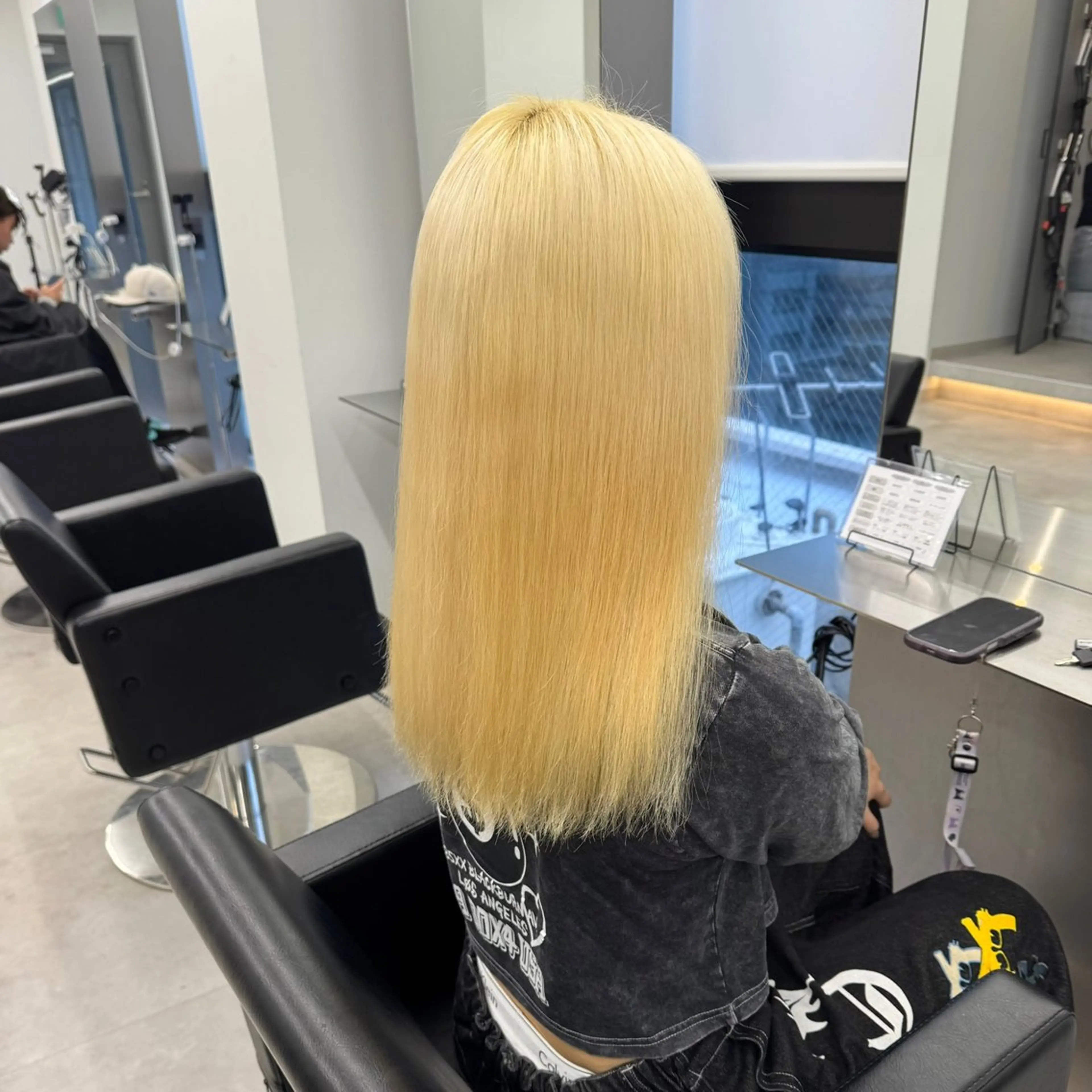 ロング カラー ブリーチ 抜きっぱなしブロンド ブロンド カット ヘアカラー ハイトーン/エクステ /韓国ヘアKENTAのヘアスタイル