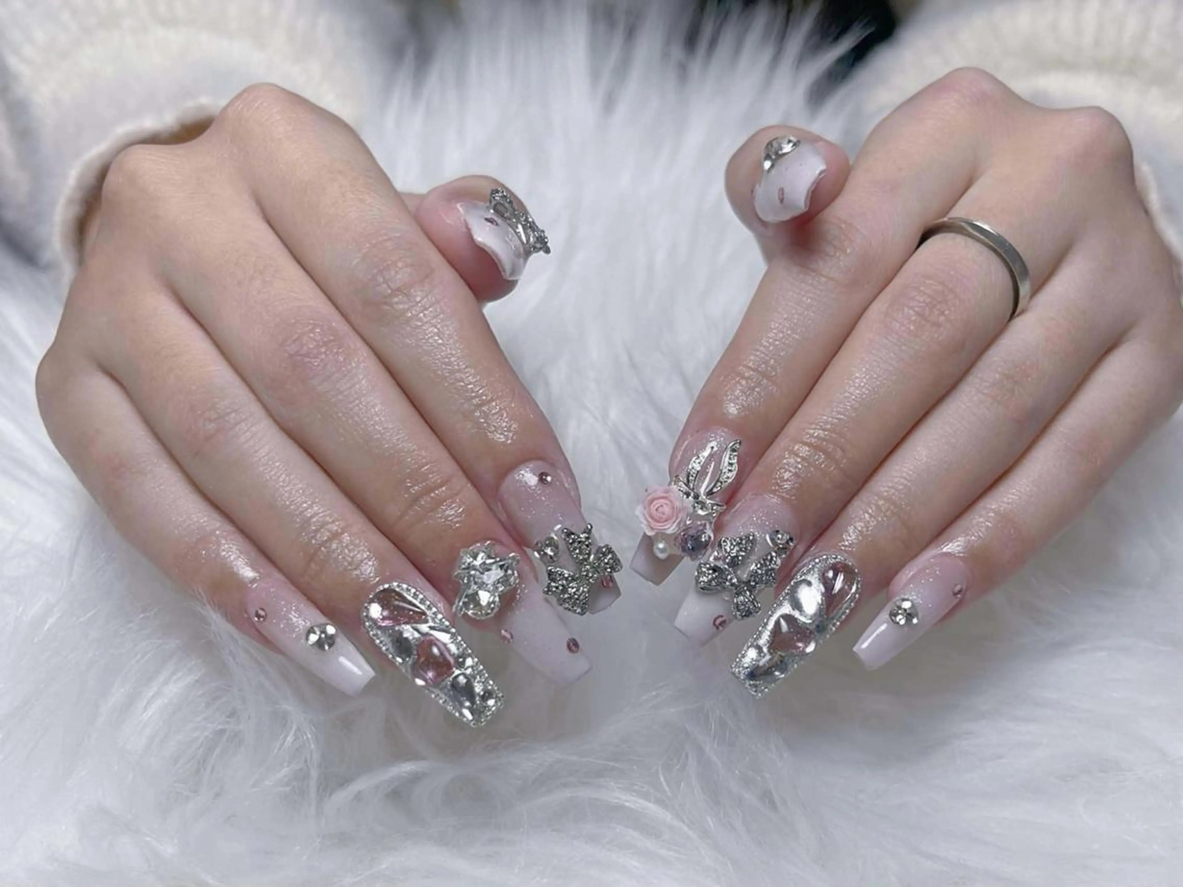 ネイル ボルドー チークネイル 長さ出し フレンチネイル ジェルネイル ハンドネイル Xuka Belle Nailのネイルデザイン