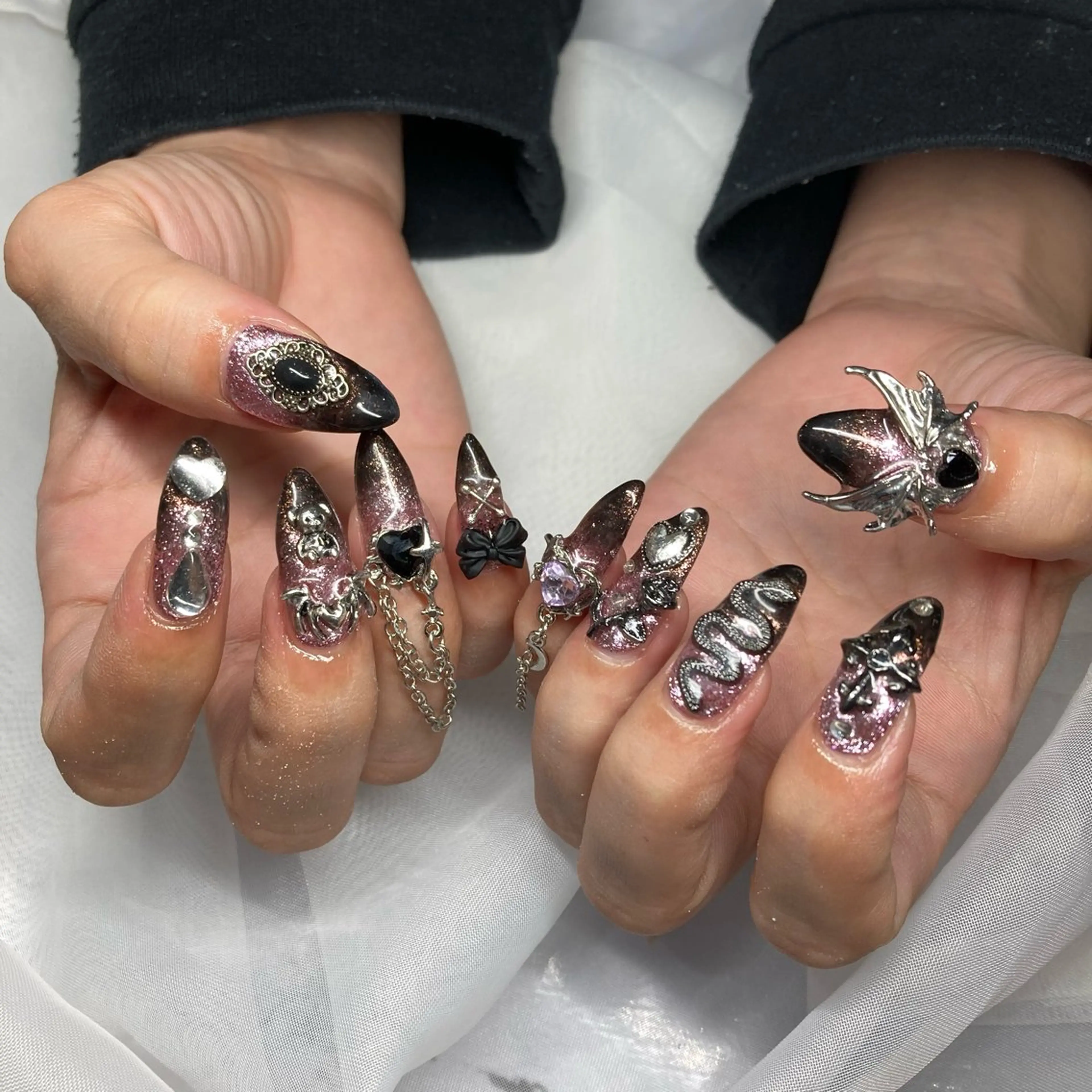 ネイル 長さ出し 持ち込み ニュアンスネイル ワンカラーネイル ハンドネイル Gracias. rieのネイルデザイン