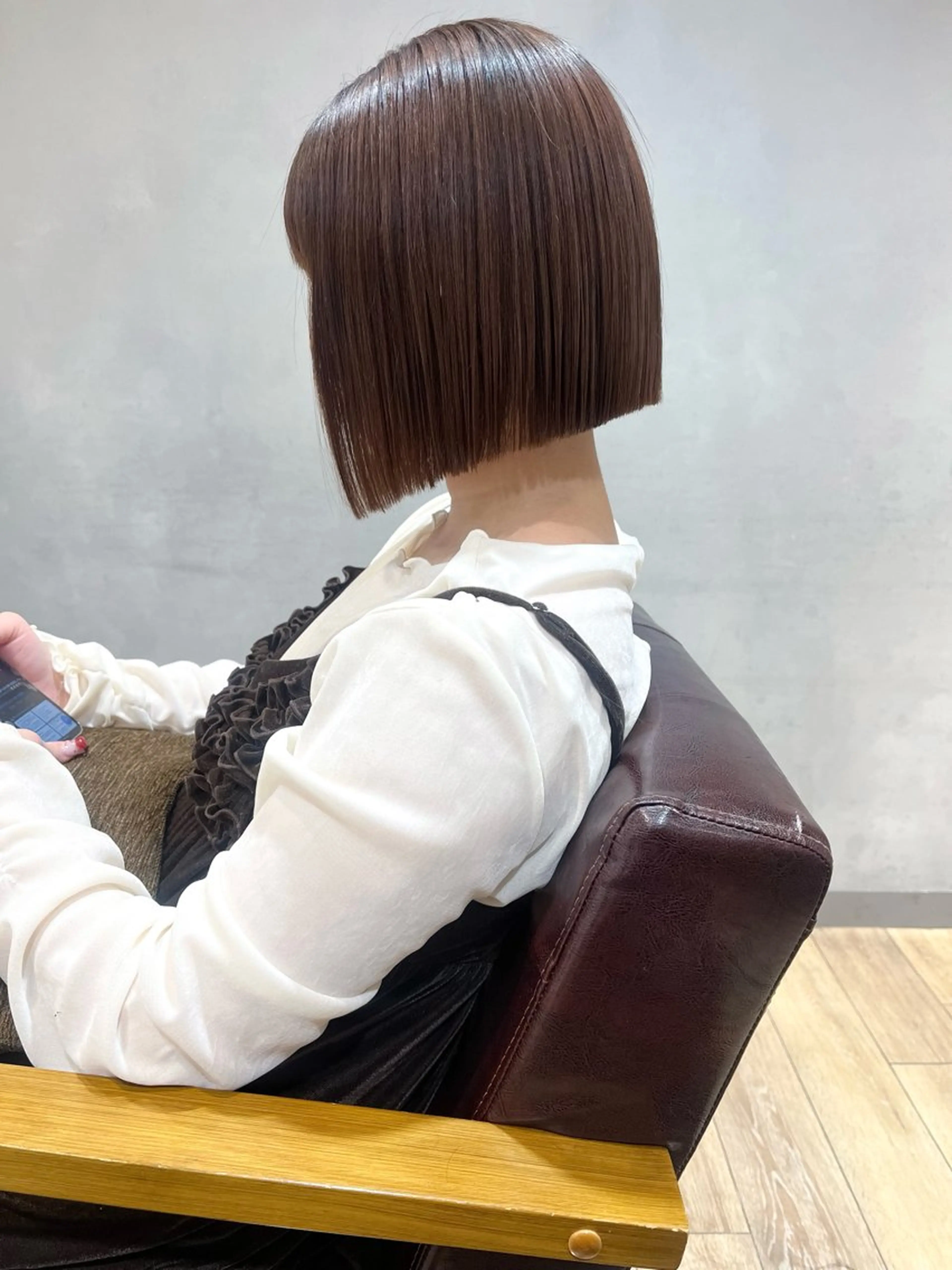 ショート カラー カット ヘアカラー トリートメント 地毛風ストレート ミニボブ🌷江梨🍎のヘアスタイル