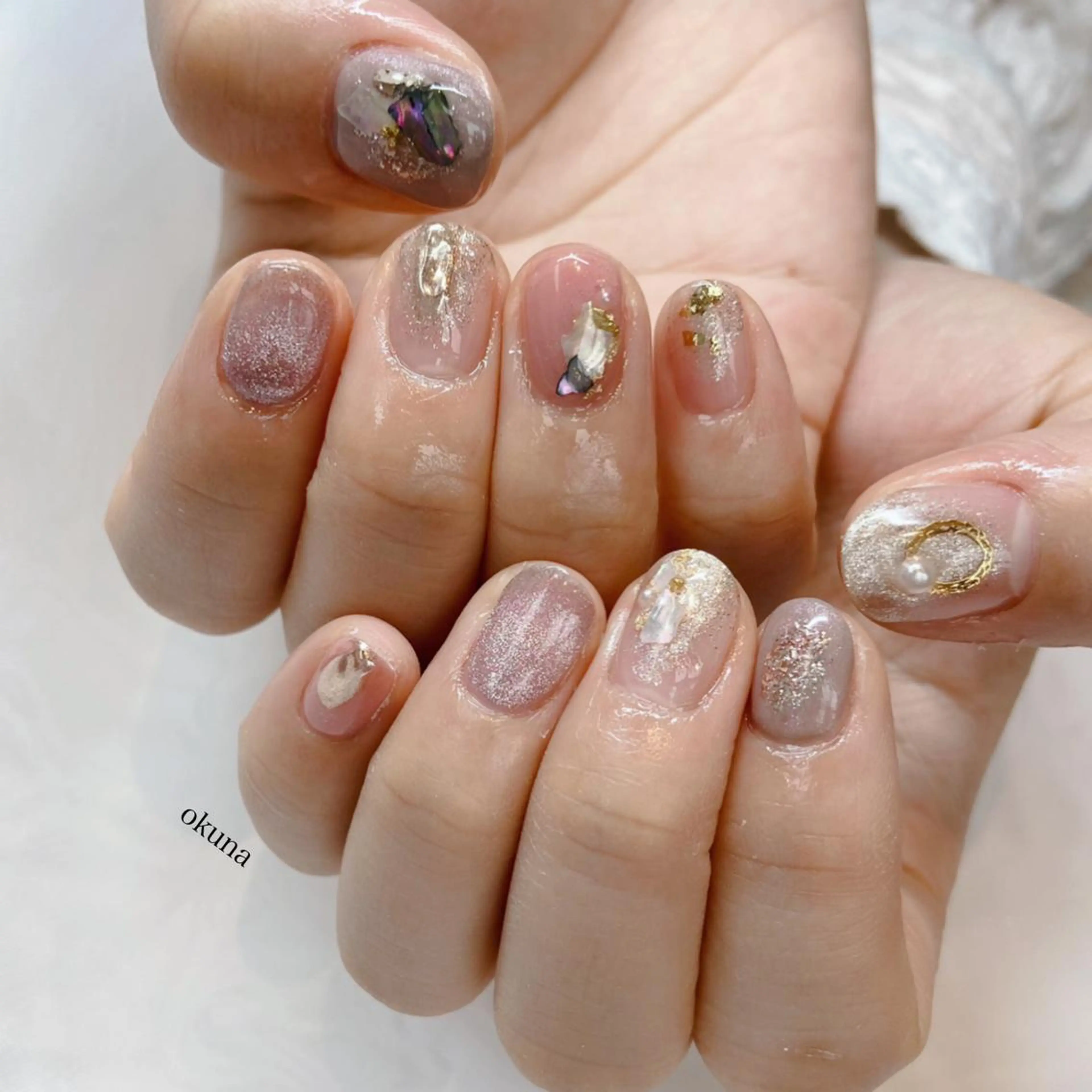 ネイル クリアネイル ニュアンスネイル ハンドネイル パンチャパンチャ ネイルサロンのネイルデザイン