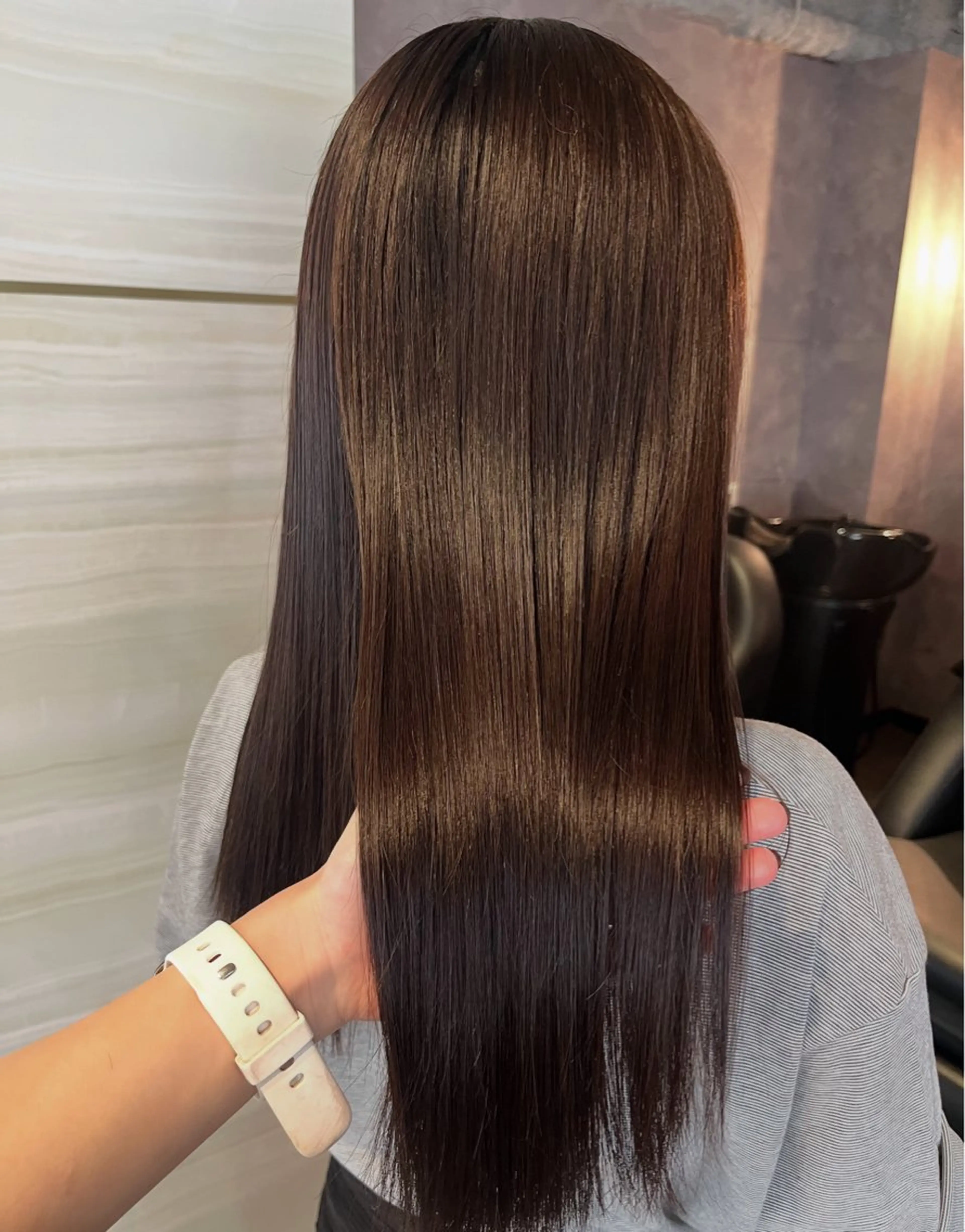ロング カラー ヘアカラー 🏹あみ🏹暗髪 /オリーブ/髪質改善のヘアスタイル