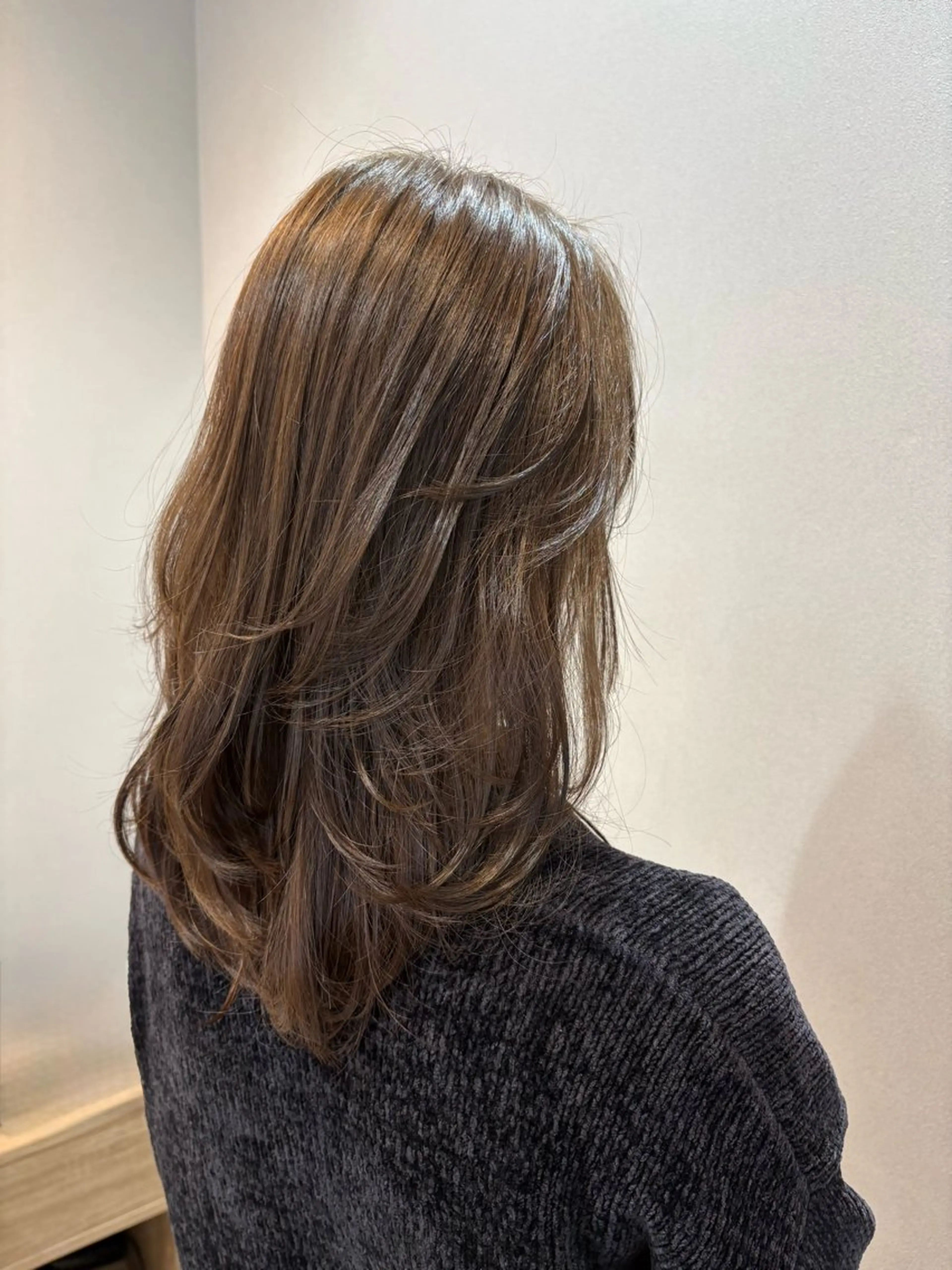 ロング レイヤーカット 赤池 日菜子のヘアスタイル