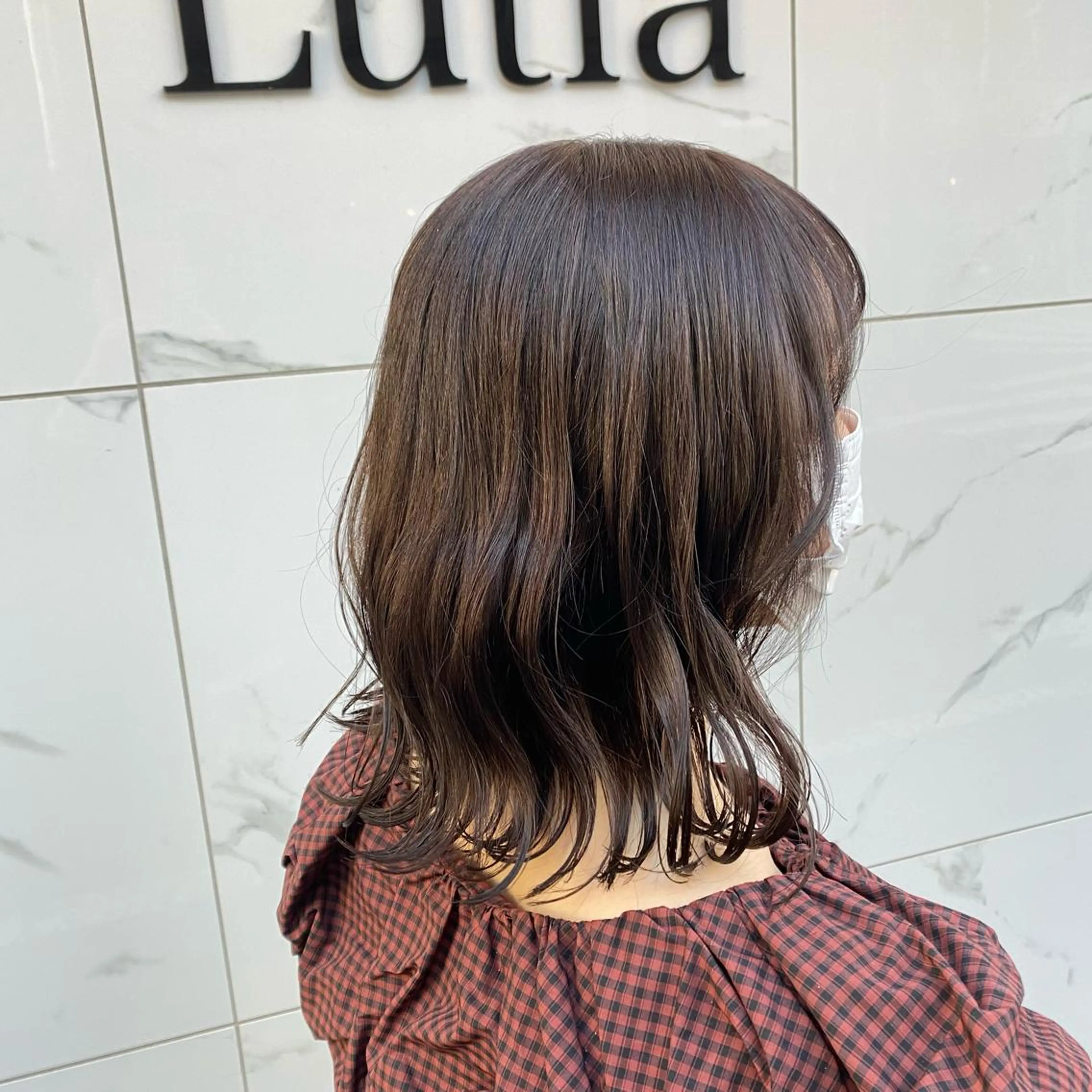 ミディアム カラー ブラウンカラー ボブ 増子 祐太朗のヘアスタイル