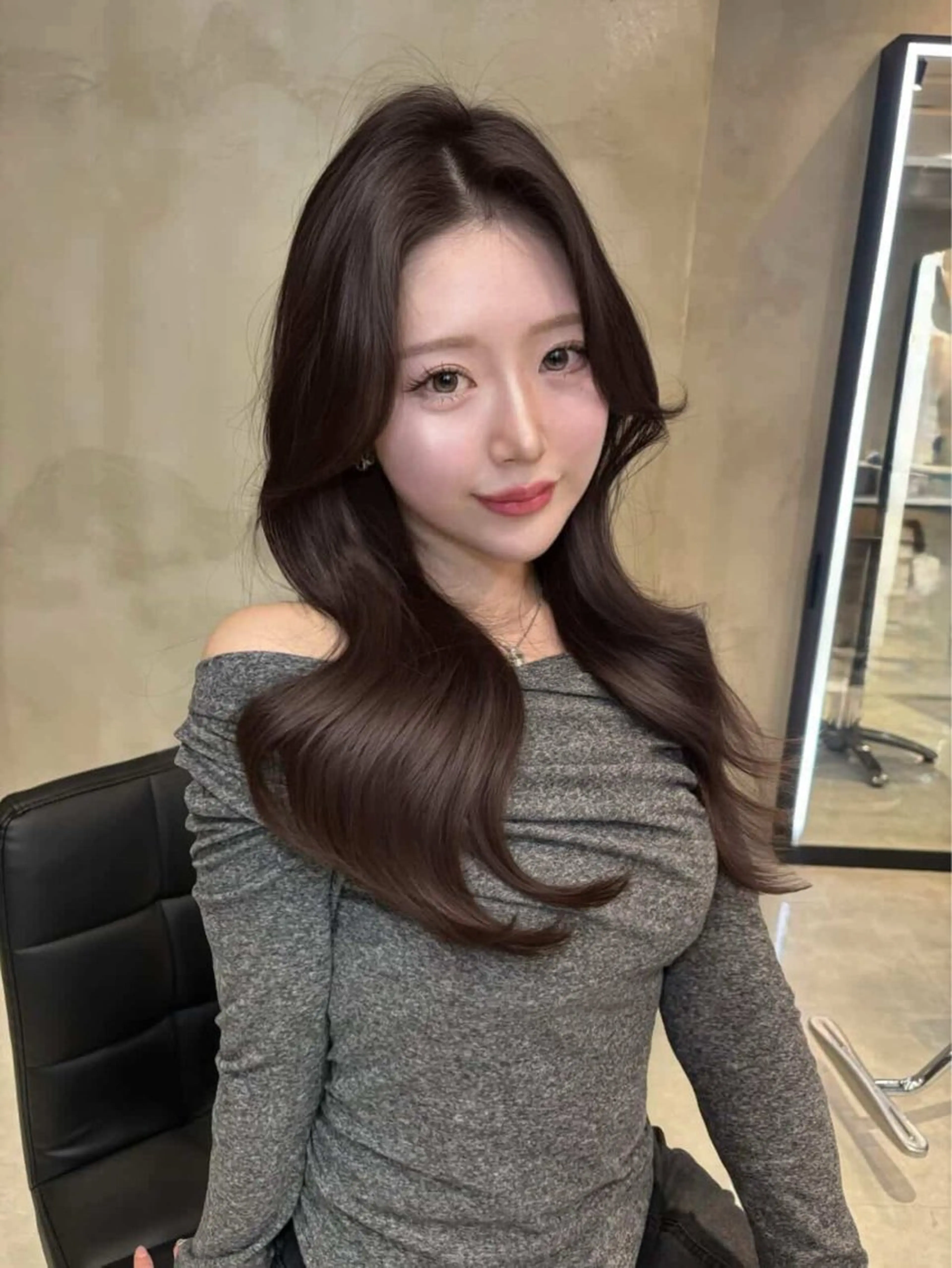 ロング カラー 韓国×ワンホン 艶カラー/ハヅキ🎀のヘアスタイル