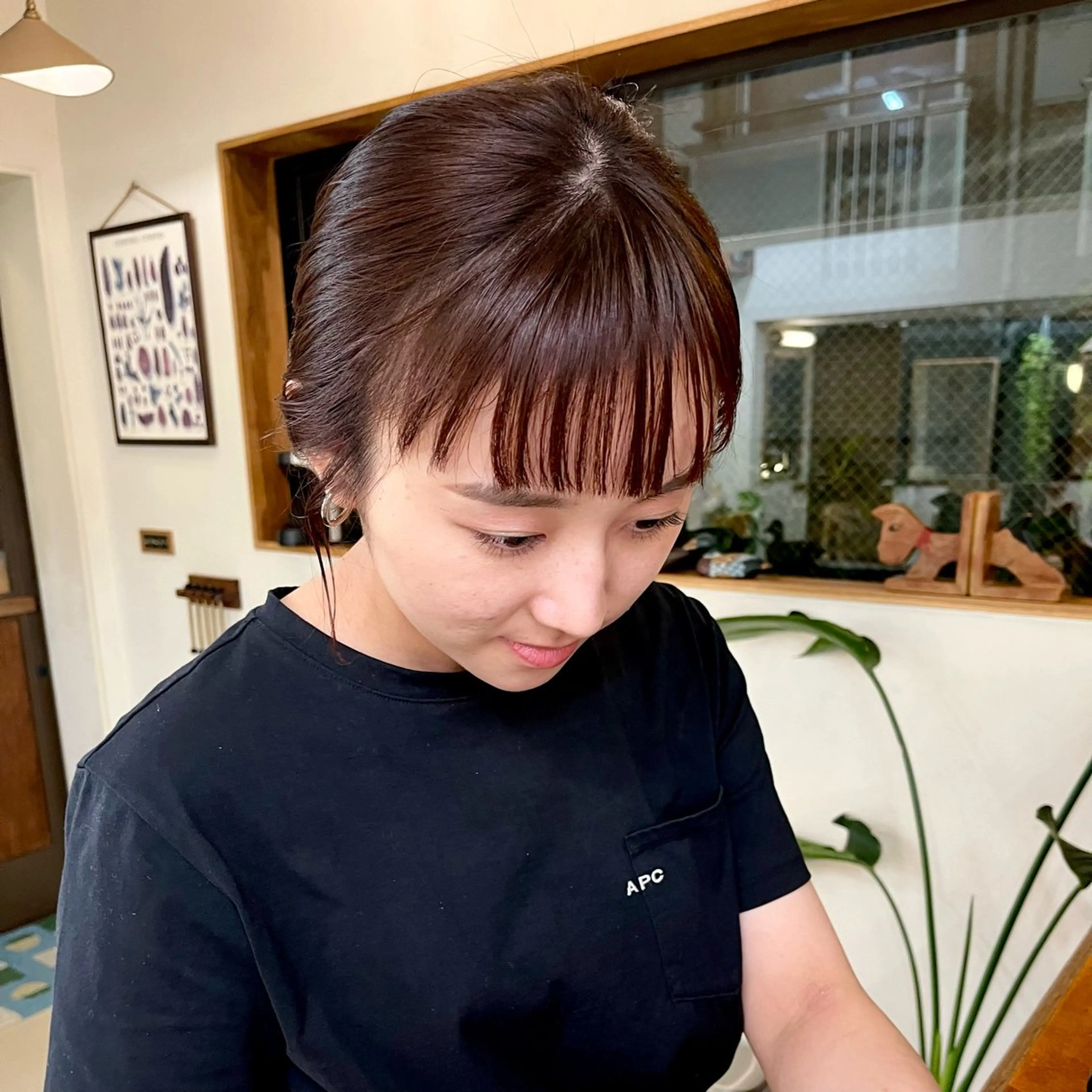 ミディアム カラー 宇野澤 銘のヘアスタイル