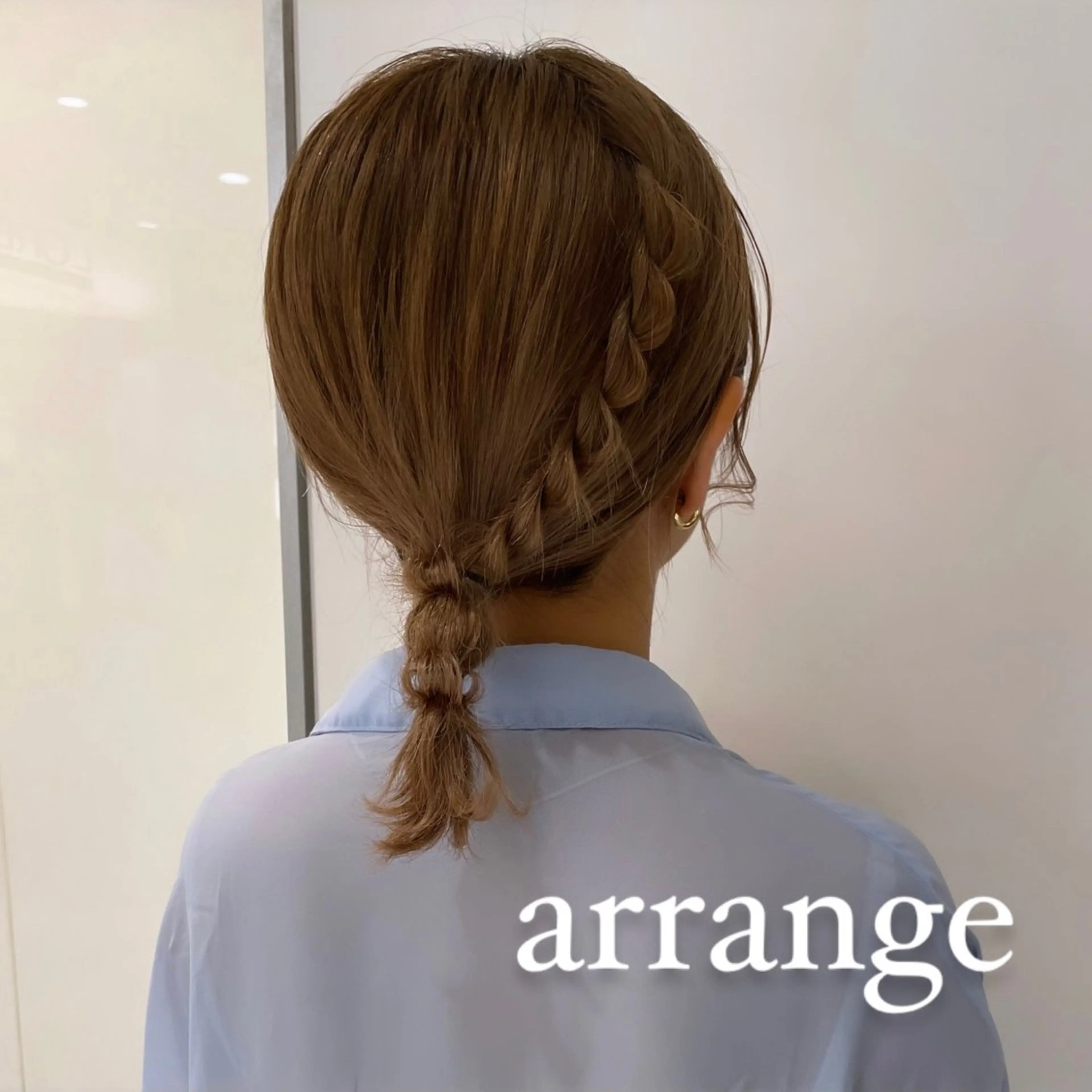 セミロング ヘアアレンジ ヘアセット ボブパーマ 🌷ヨシカワハナコのヘアスタイル