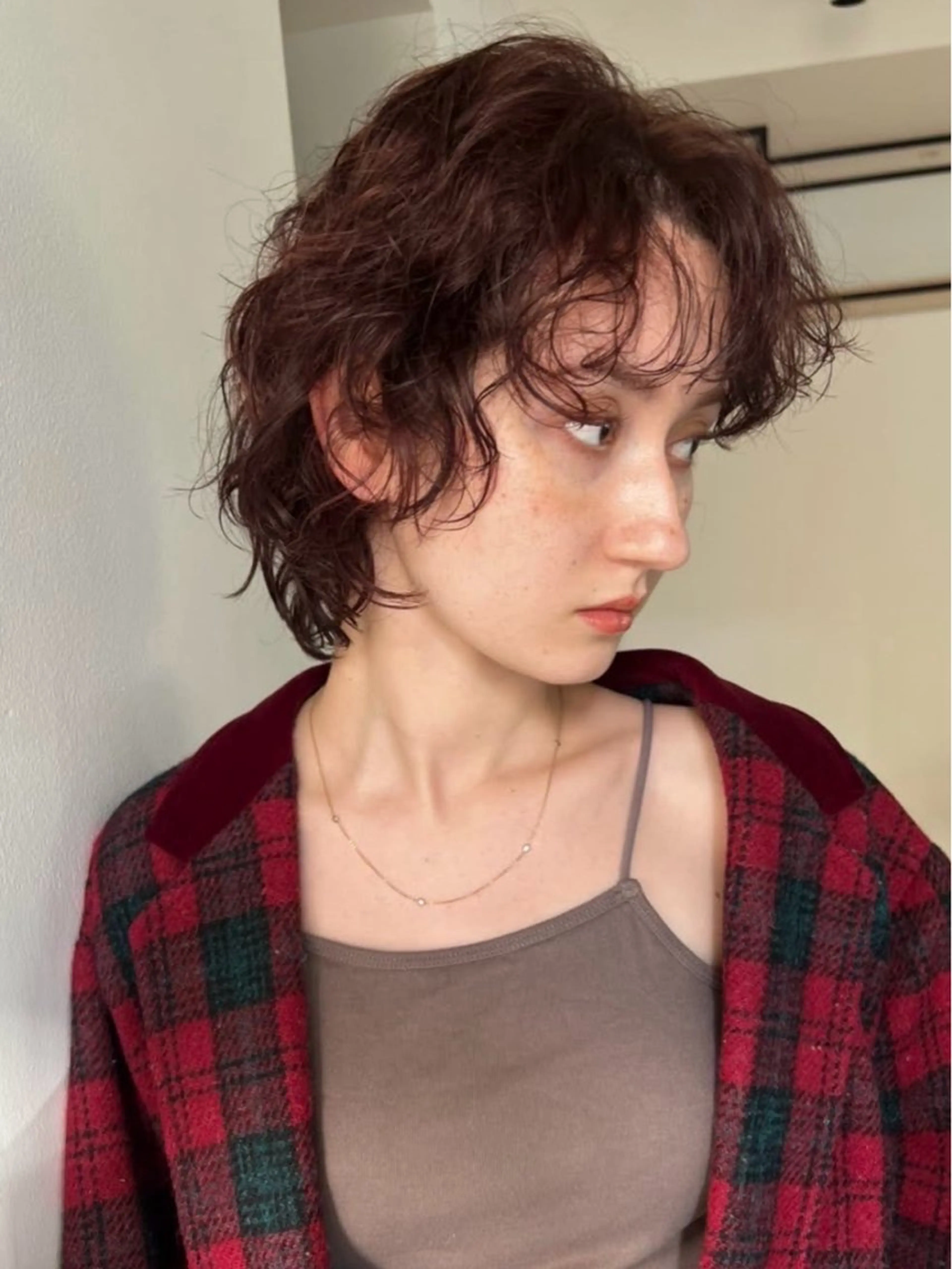 セミロング カット パーマ 透明感カラー/似合わ せカット/大島実加永のヘアスタイル