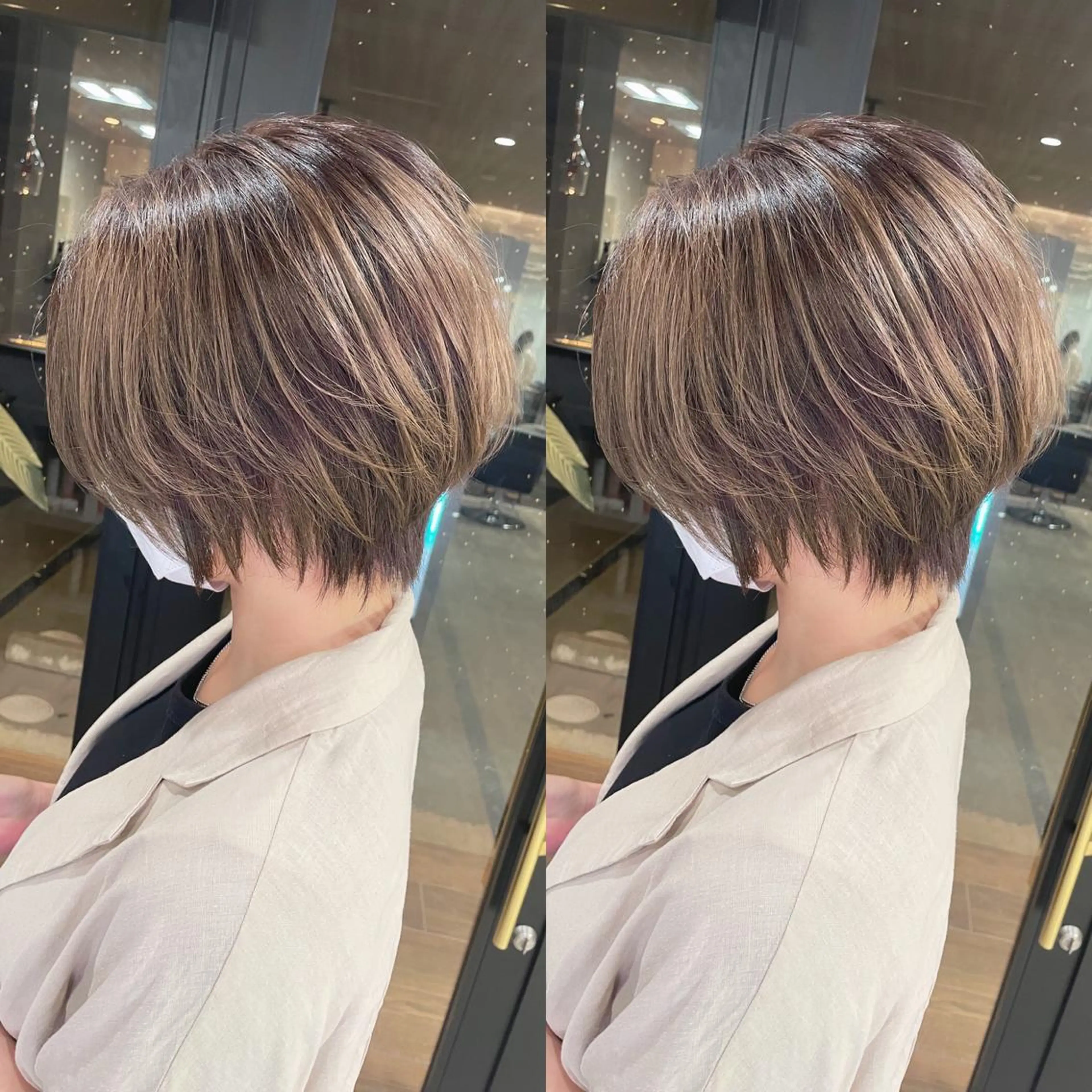 ショート カラー ショートボブ グレージュ ボブ ショートヘア カット ヘアカラー トリートメント RIENSリエンス ✂️木村康二✂️のヘアスタイル