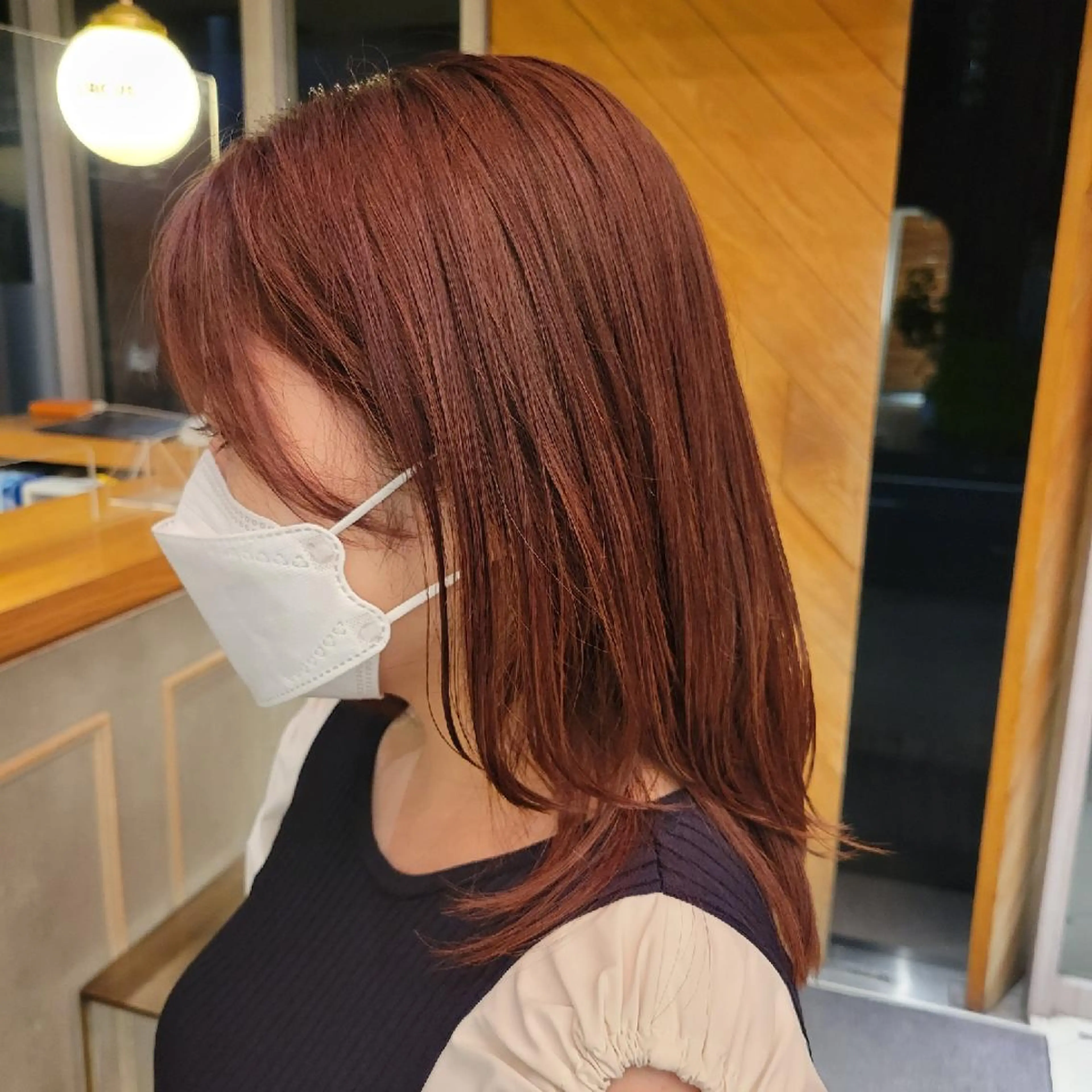 カラー セミロング ヘアカラー 【メンズカット/パー マ✂️】momo🌷のヘアスタイル