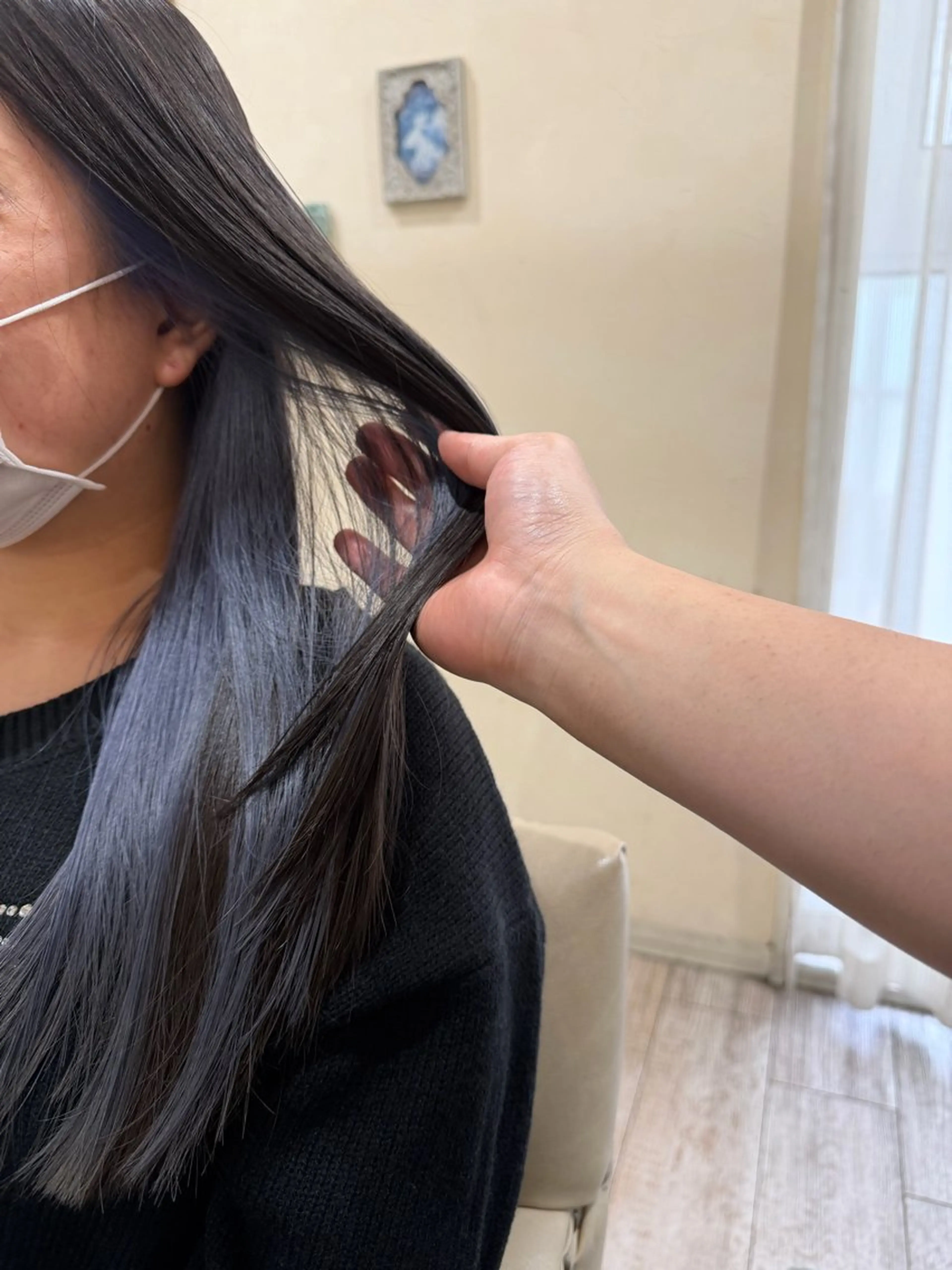 ロング カラー ブルーカラー ブルージュ インナーカラー 髪質改善 カット ヘアカラー トリートメント 新越谷noble店長 松本拓也▶◀*.のヘアスタイル