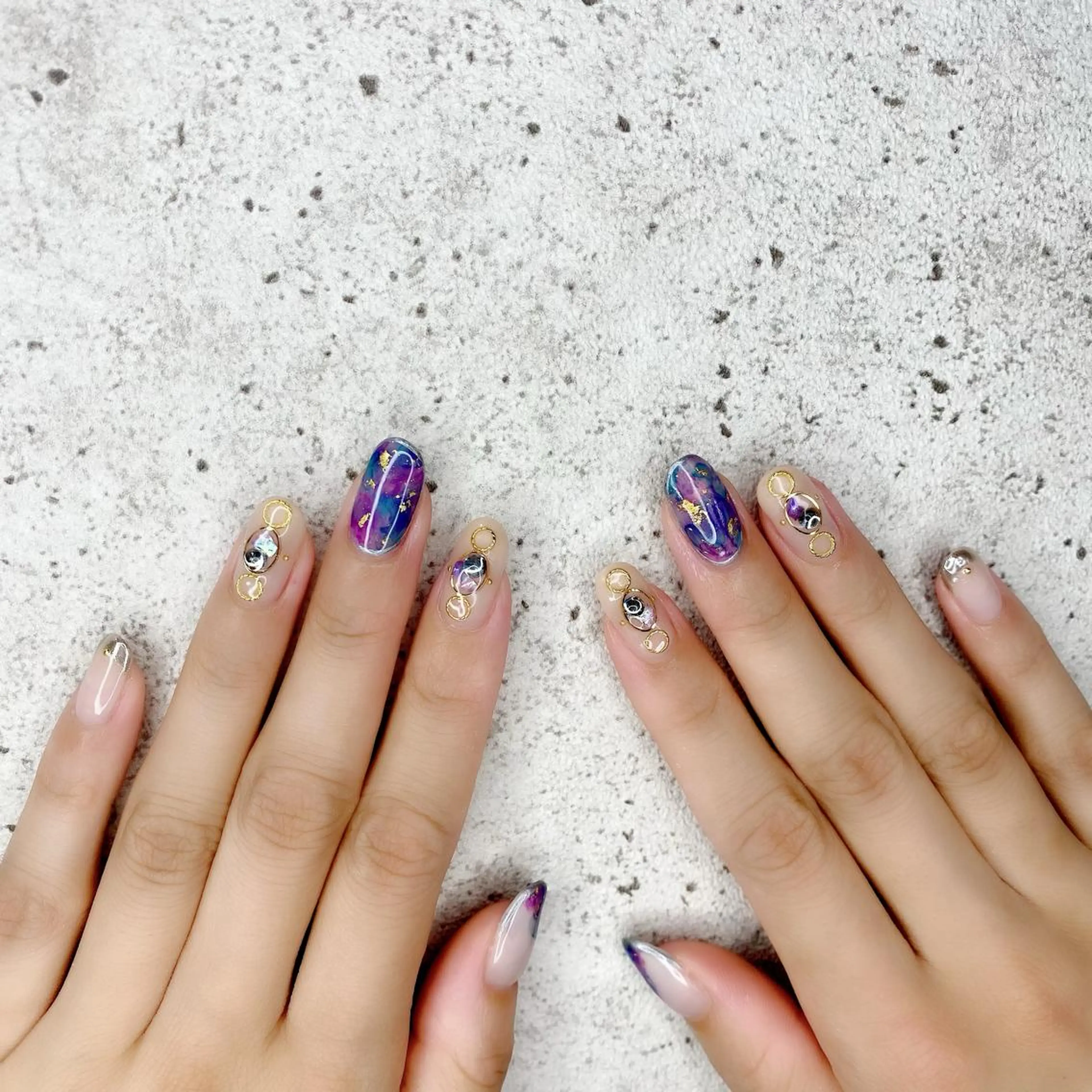 セミロング カラー パーマ ヘアアレンジ メンズ キッズ ネイル マツエク・マツパ ハンドネイル Salon Ｋのネイルデザイン