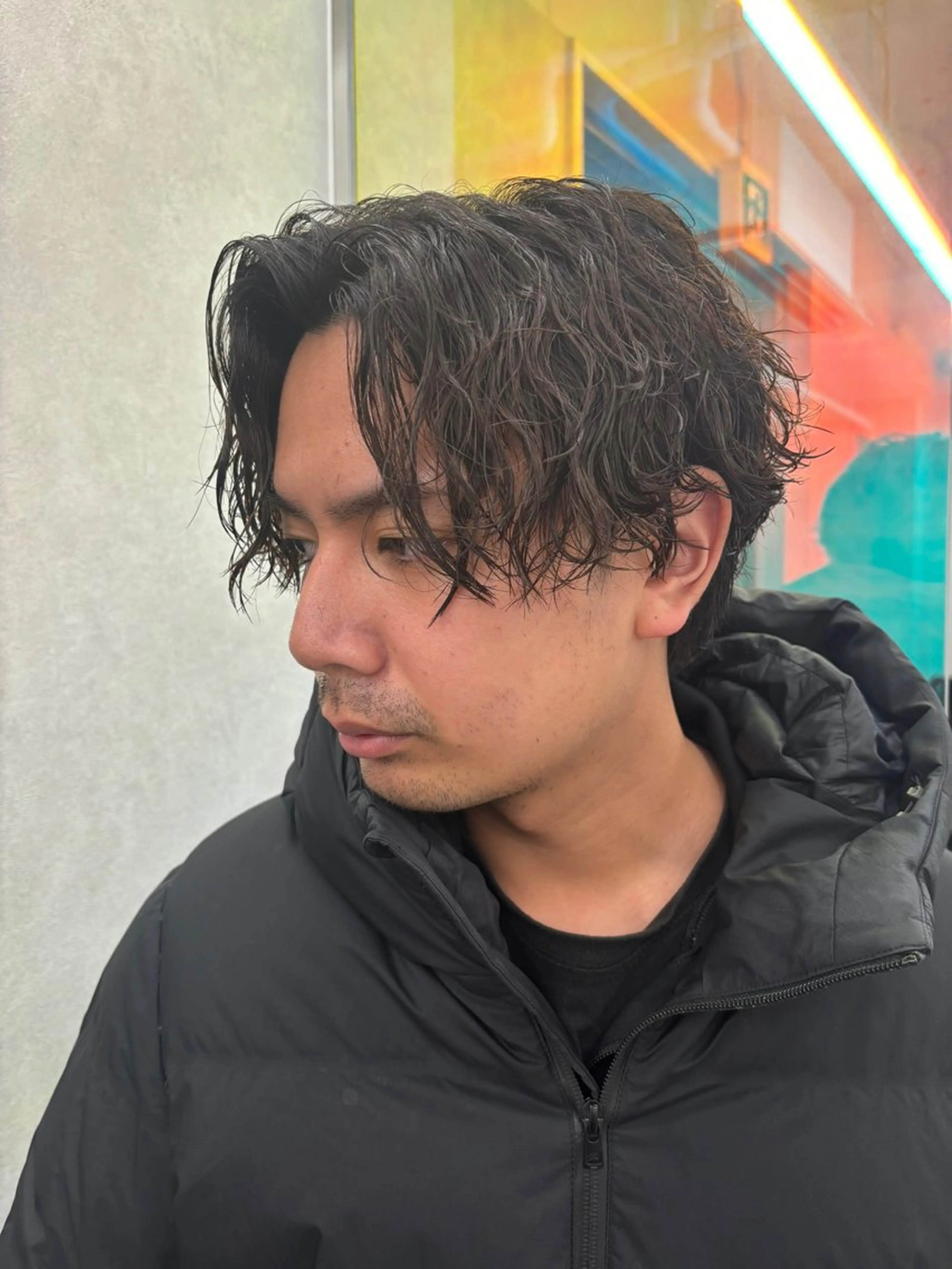 ショート カット パーマ ✨️センターパート/ 曲がる縮毛矯正✨️のヘアスタイル