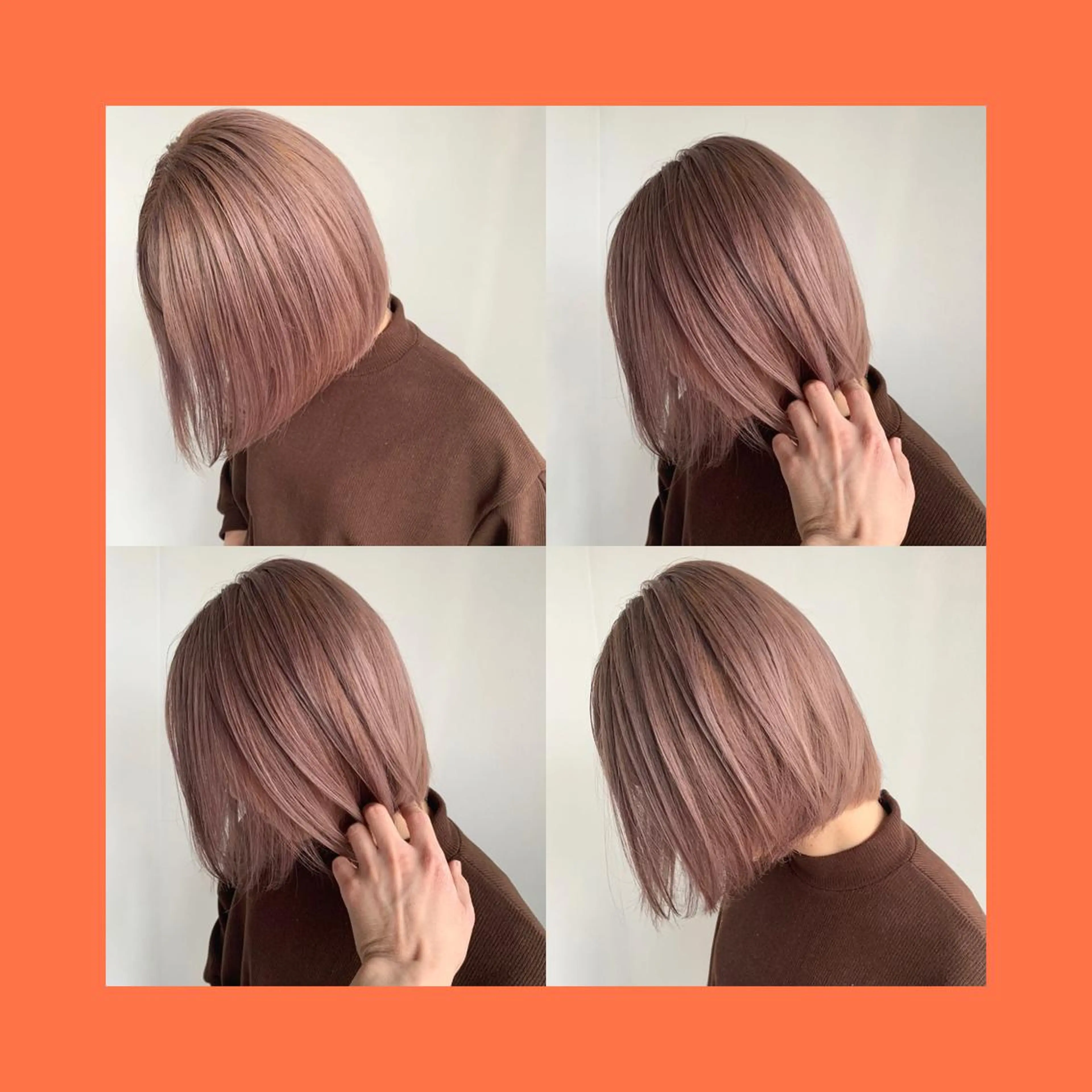 ミディアム カラー ヘアカラー トリートメント ヘアセット ✨艶ブリーチカラー ✨四ノ宮裕己のヘアスタイル