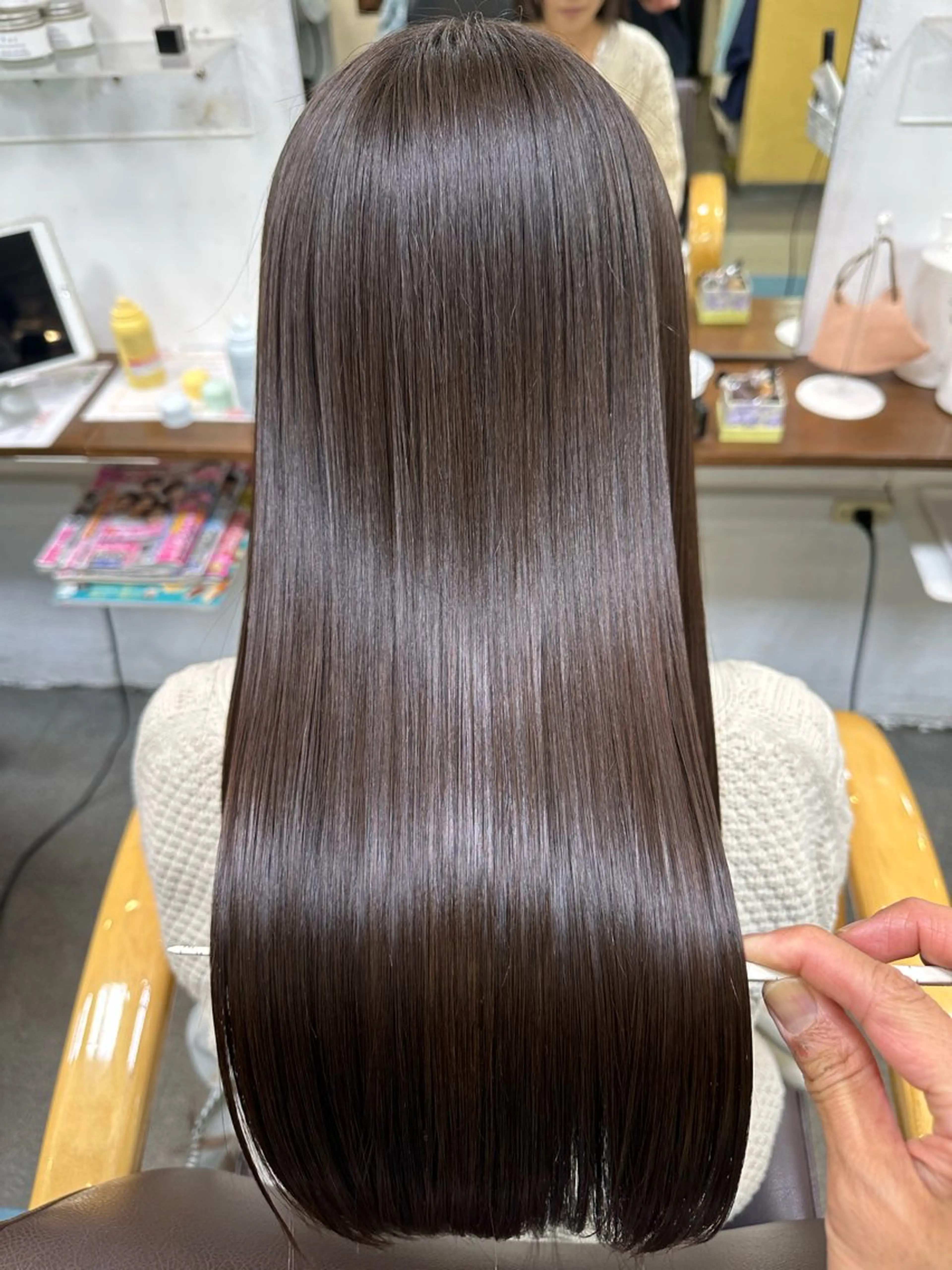 ロング カラー 髪質改善 【髪質改善】に特化 オリーブオイルクラブのヘアスタイル