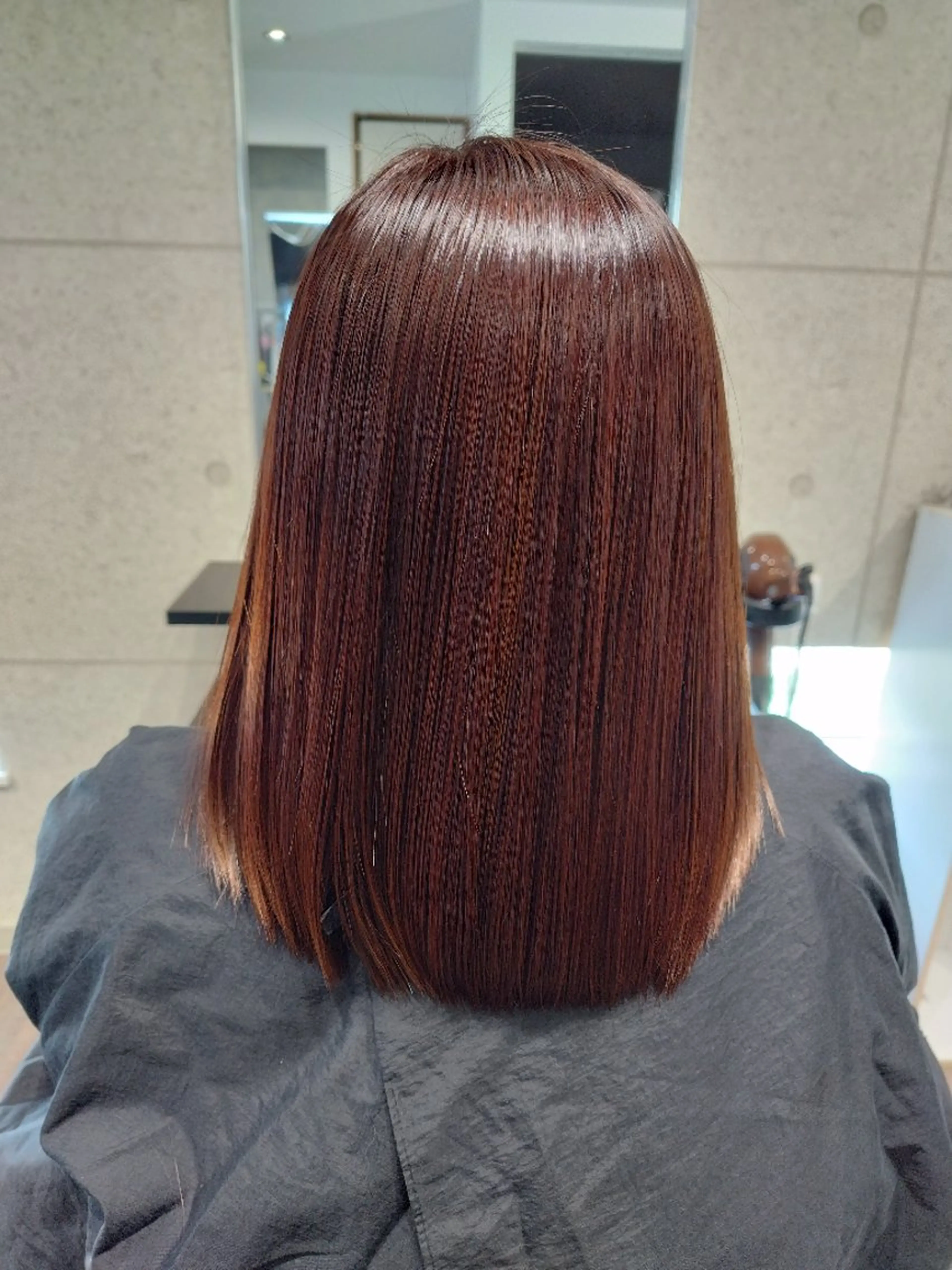 セミロング レッドブラウン カット ...a ゆかりのヘアスタイル