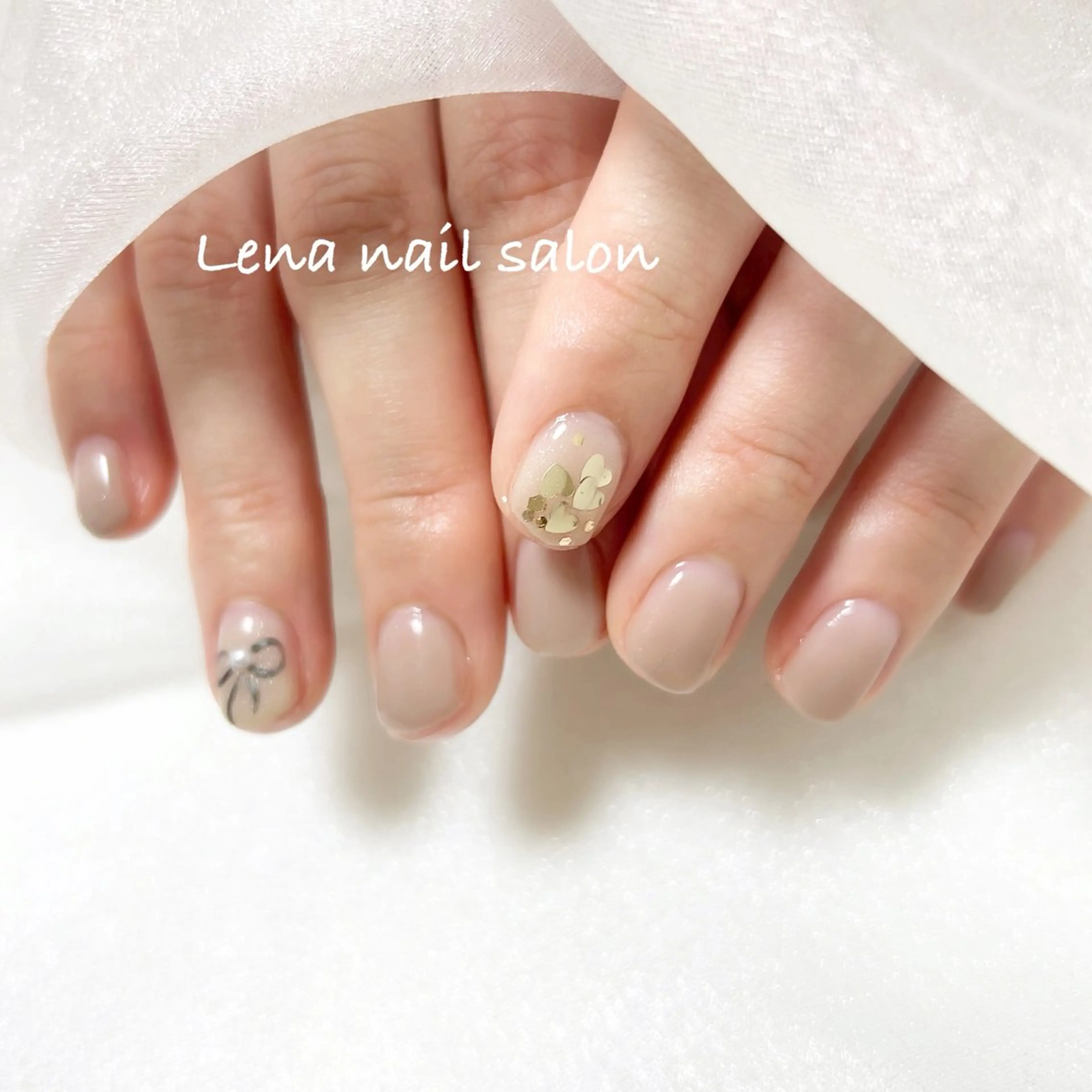 ネイル ジェルネイル パラジェル ハンドネイル 自爪育成ネイルケア Lena  nailのネイルデザイン