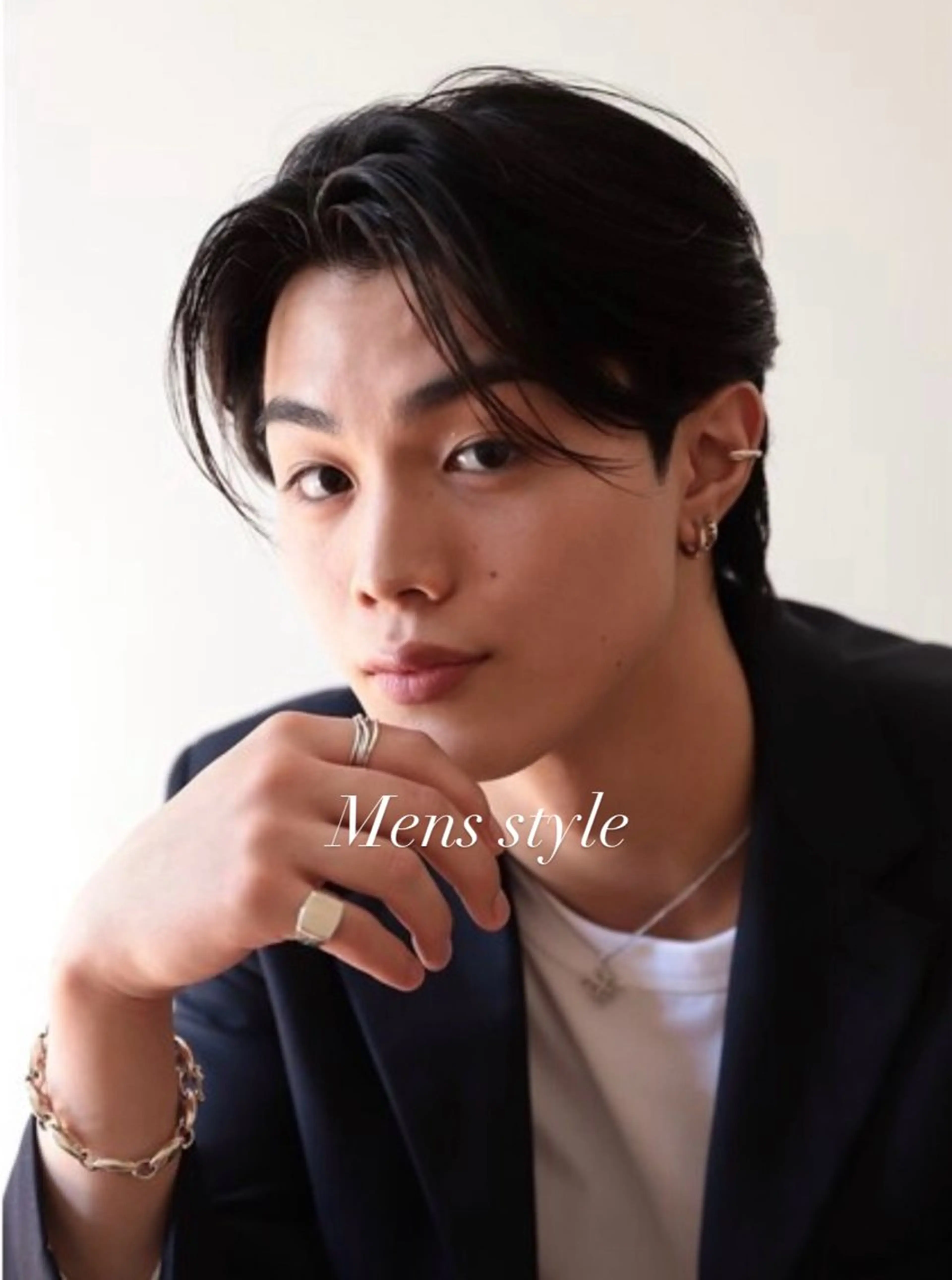 パーマ メンズ メンズ韓国風 ストレートパーマ カット 縮毛矯正 レイヤー/透明感 /髪質改善/ほのかのヘアスタイル