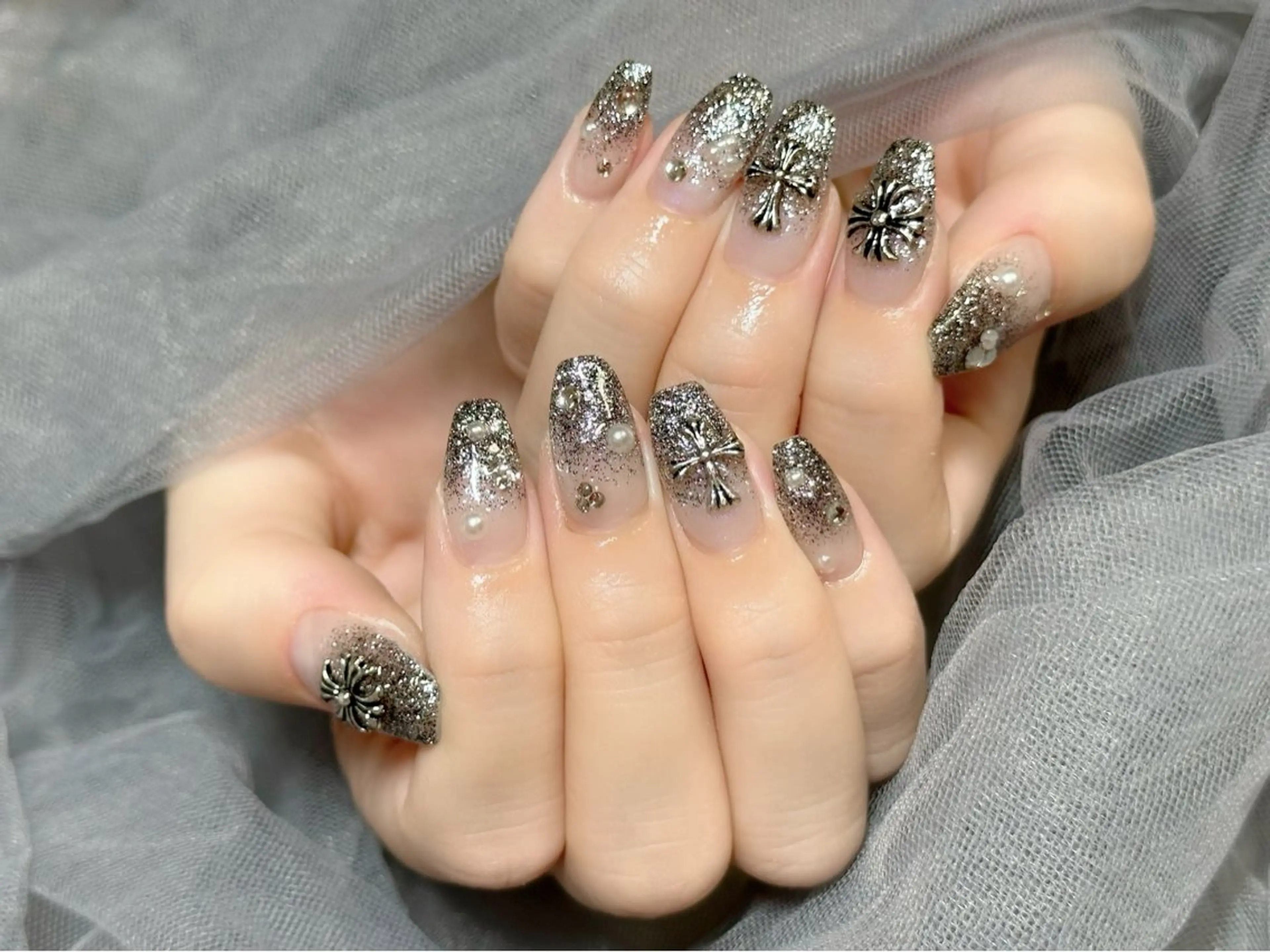 ネイル グラデーション ラメ(グリッター) ラメグラデーション ハンドネイル Nail Salon KURELLYのネイルデザイン