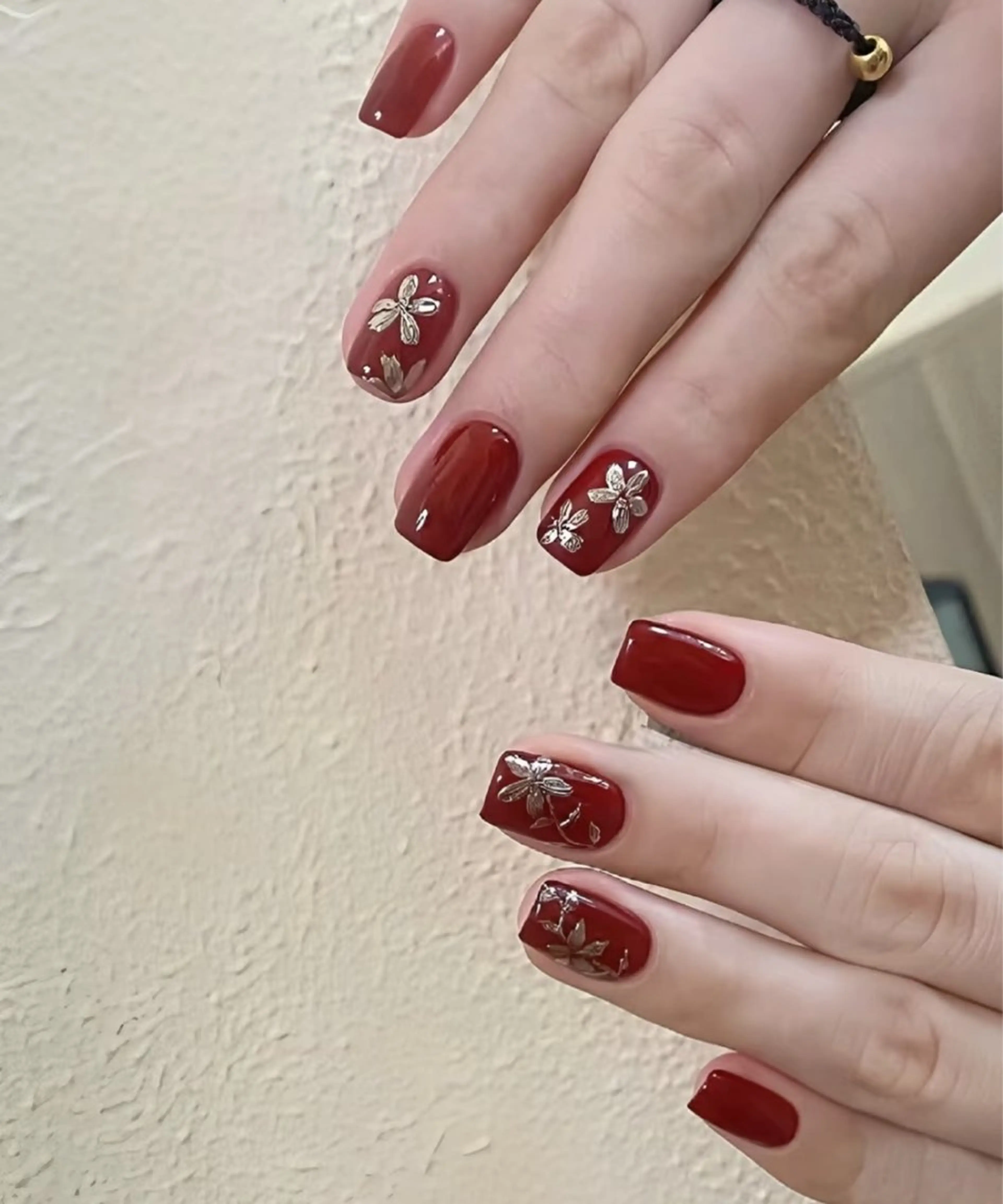 ネイル チークネイル ピンク シンプルネイル バレンタイン ワンホンネイル ハンドネイル YUYI.nail salonのネイルデザイン