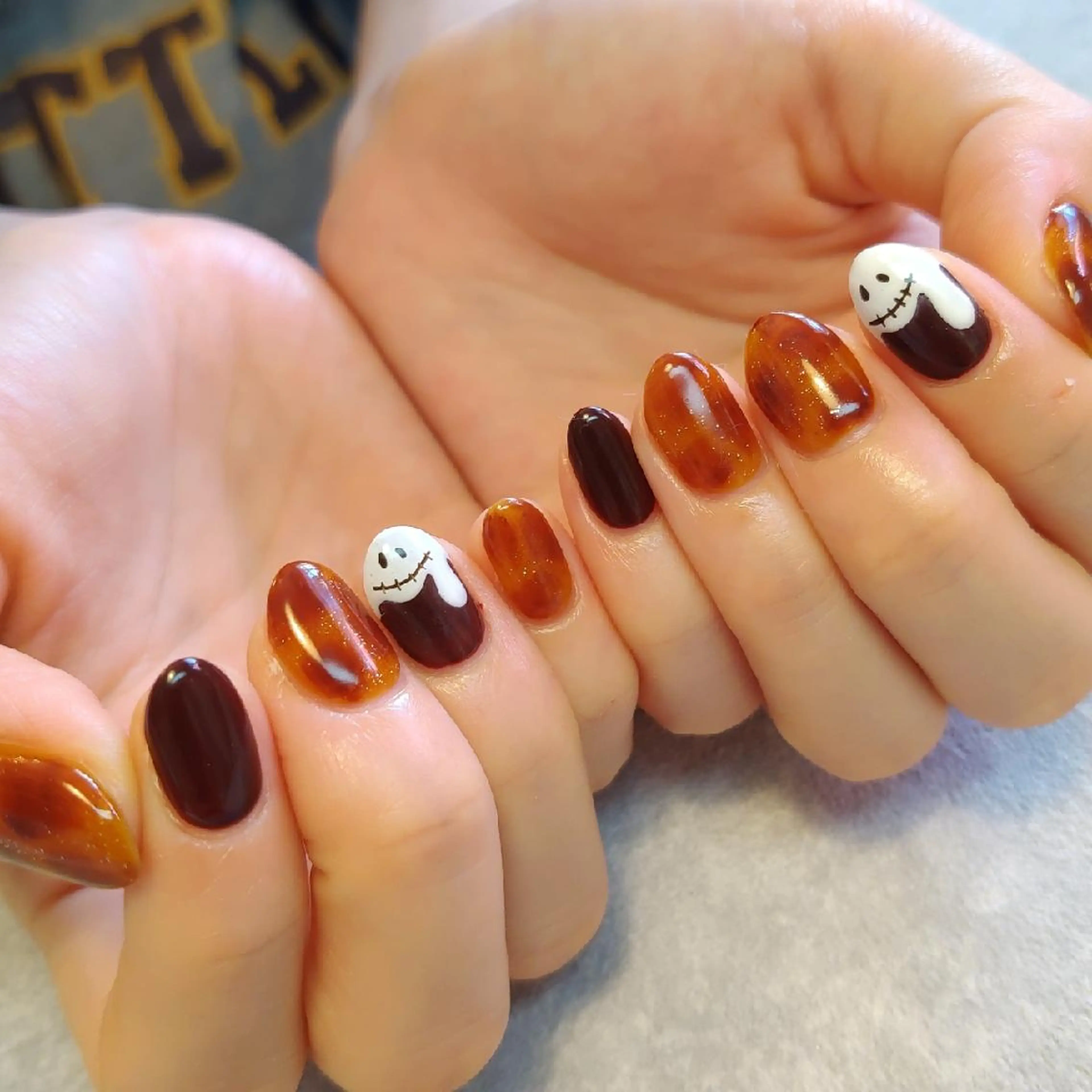 ネイル ハロウィン ジェヌインネイル 河内のネイルデザイン