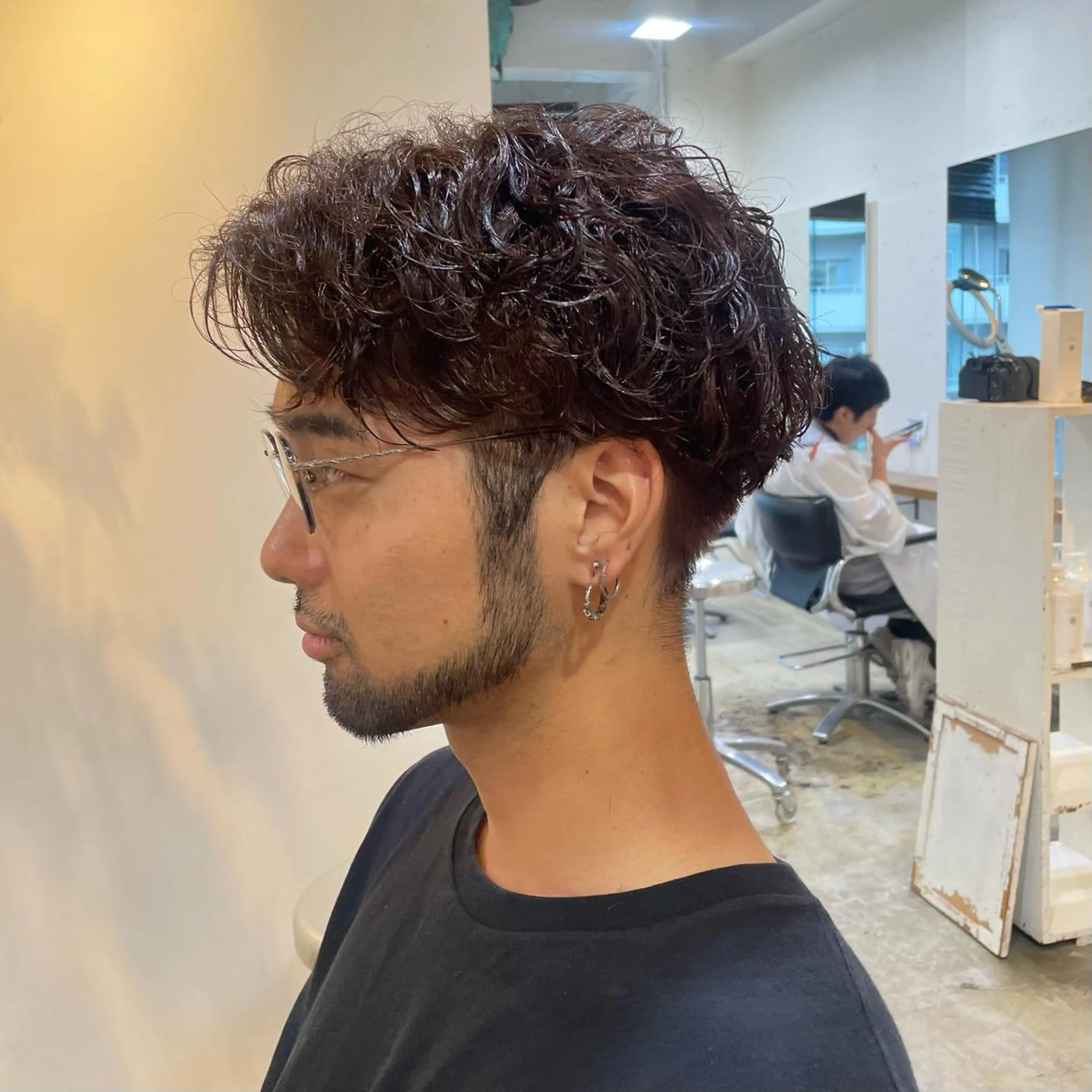 パーマ メンズ メンズパーマ 韓国ヘア/wカラー レイヤー/RIN🎀のヘアスタイル
