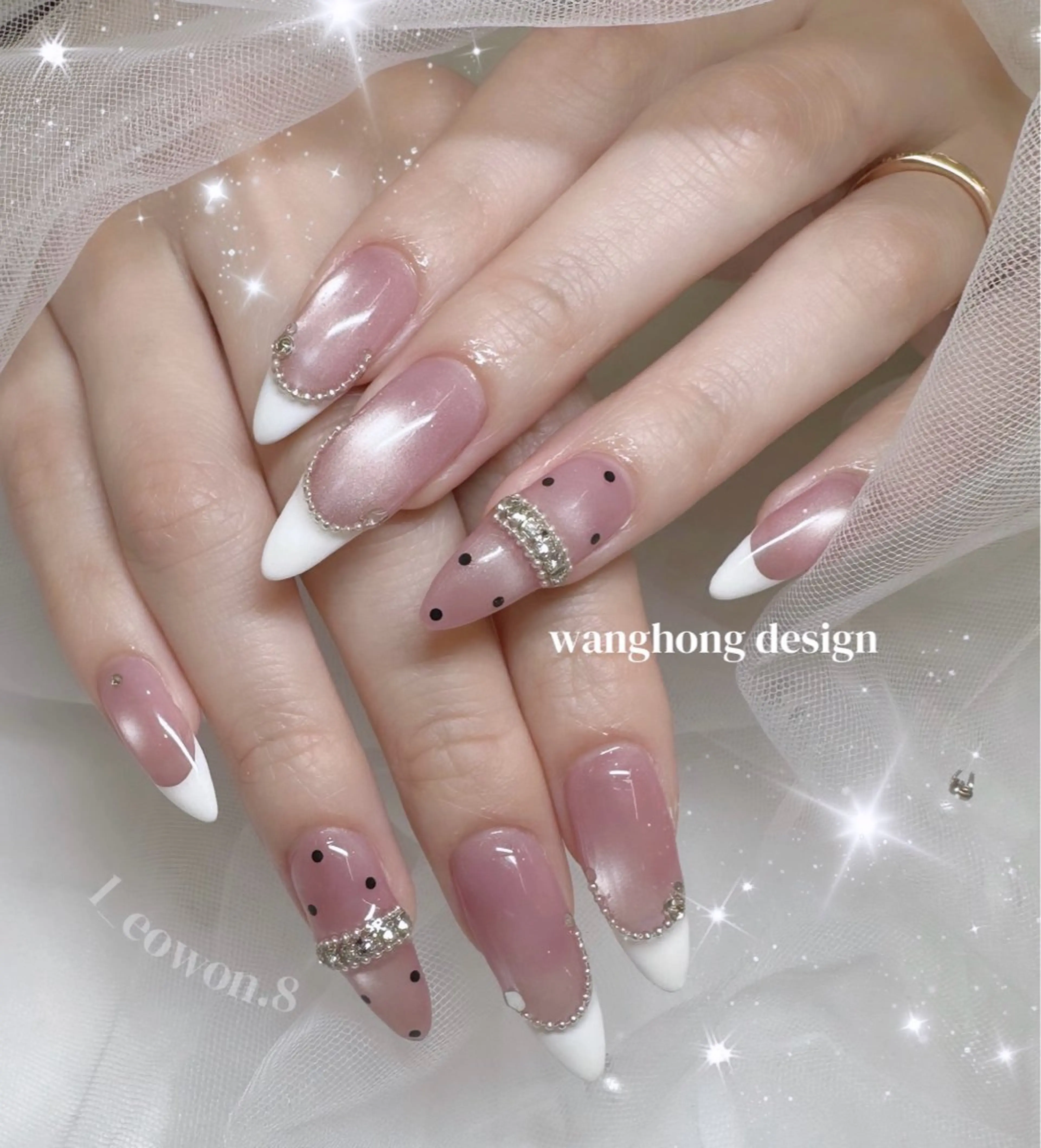 ネイル ハンドネイル NON🎀韓国 シンプルワンホン🎀のネイルデザイン