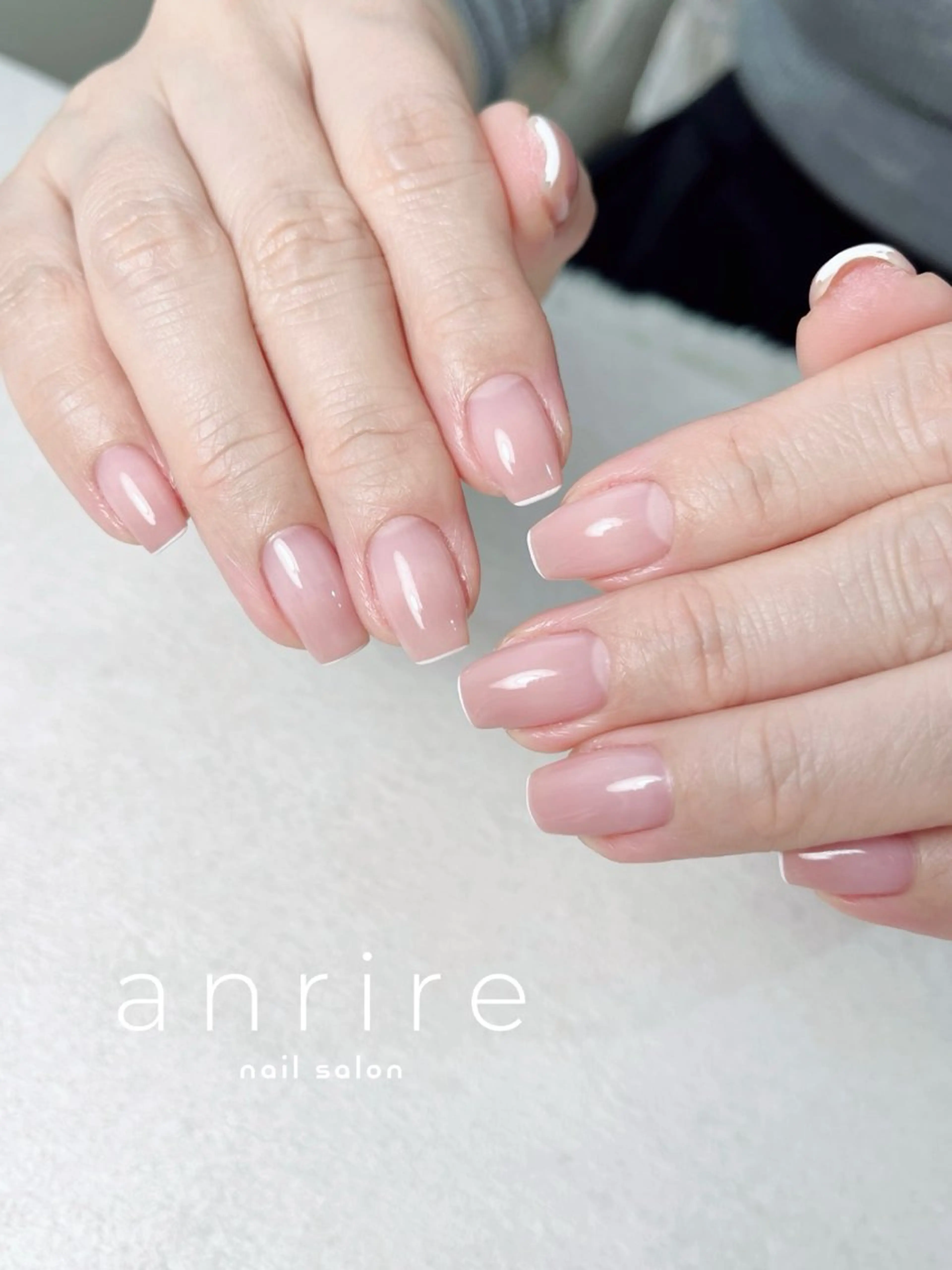 ネイル フレンチネイル ジェルネイル グラデーション オフィスネイル パラジェル ハンドネイル nailsalon anrireのネイルデザイン
