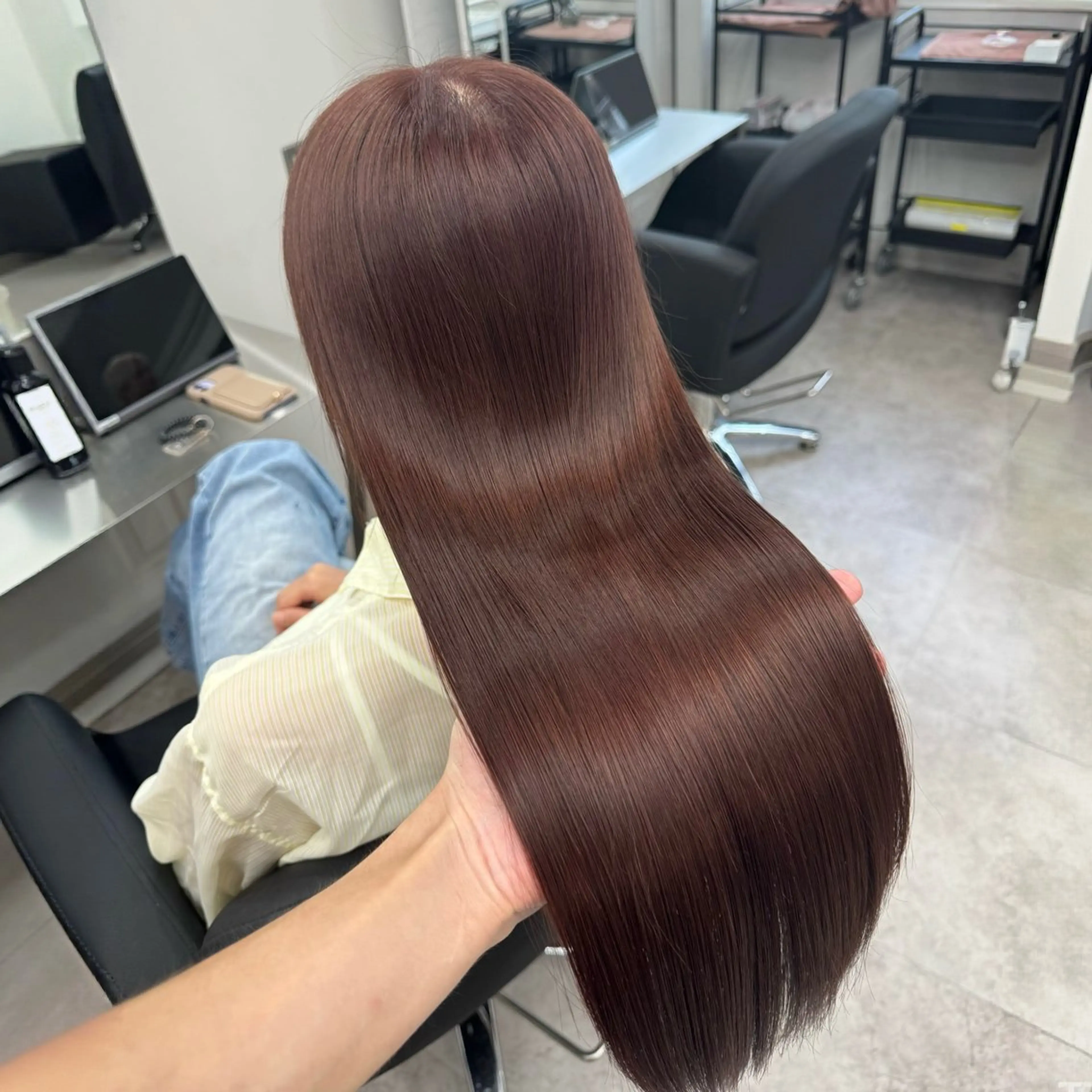 ロング カラー カット ヘアカラー トリートメント 🎀レイヤー×透明感 ×髪質改善🎀米田のヘアスタイル