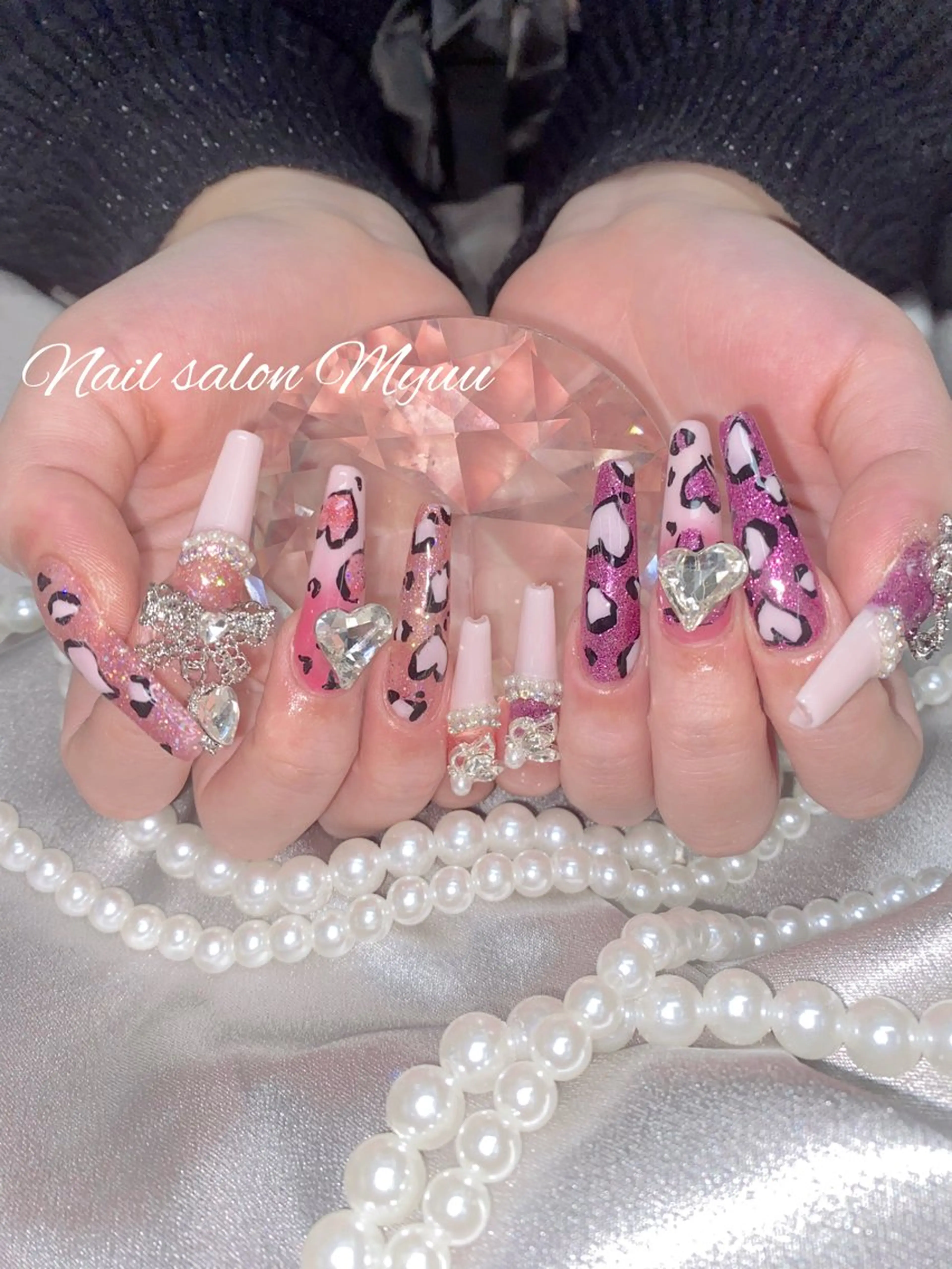 ネイル ロングネイル 持ち込み スカルプネイル ネイルチップ Nailsalon Myuu笠原のネイルデザイン