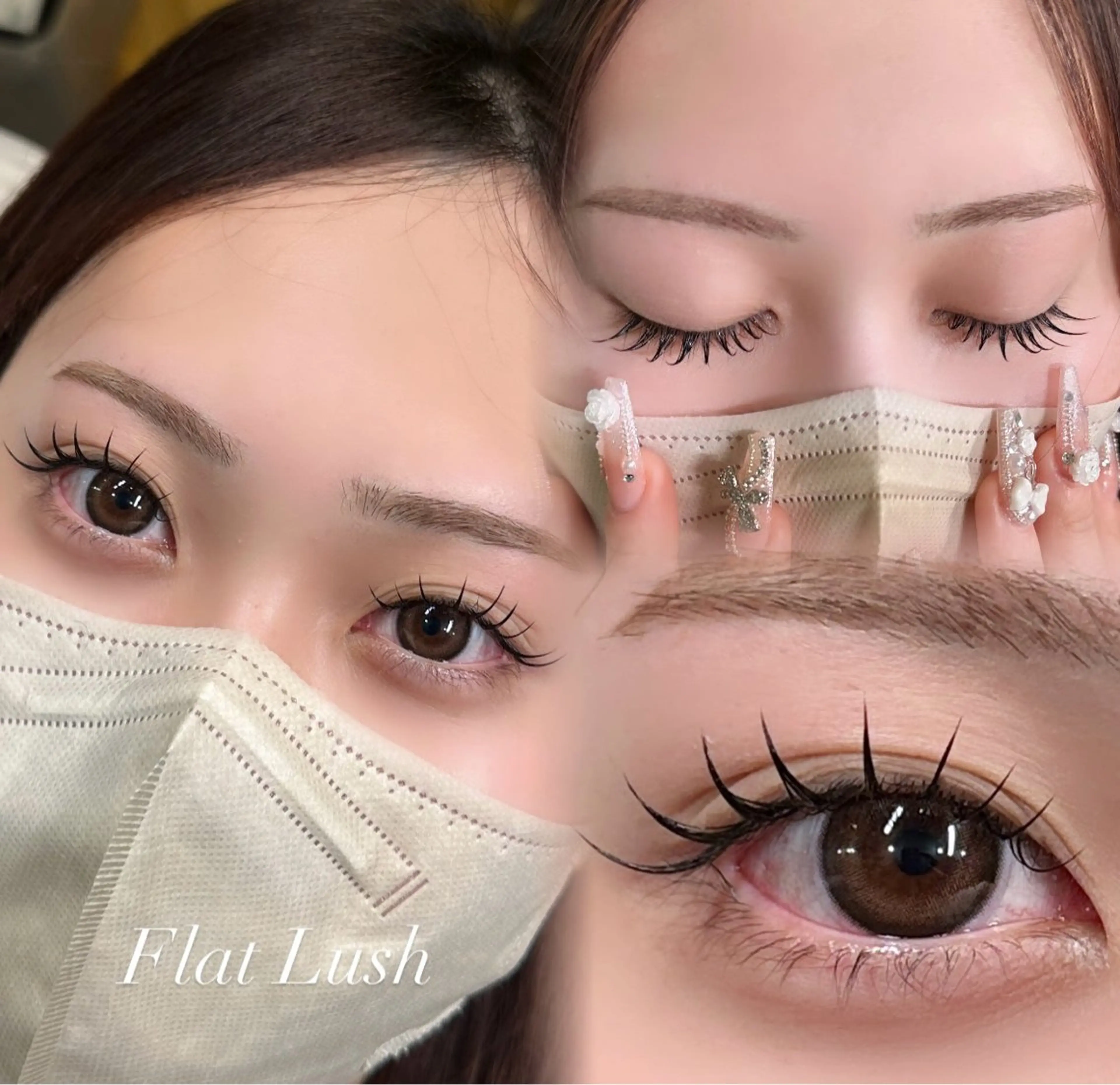 フラットラッシュエクステ🎀140本の写真