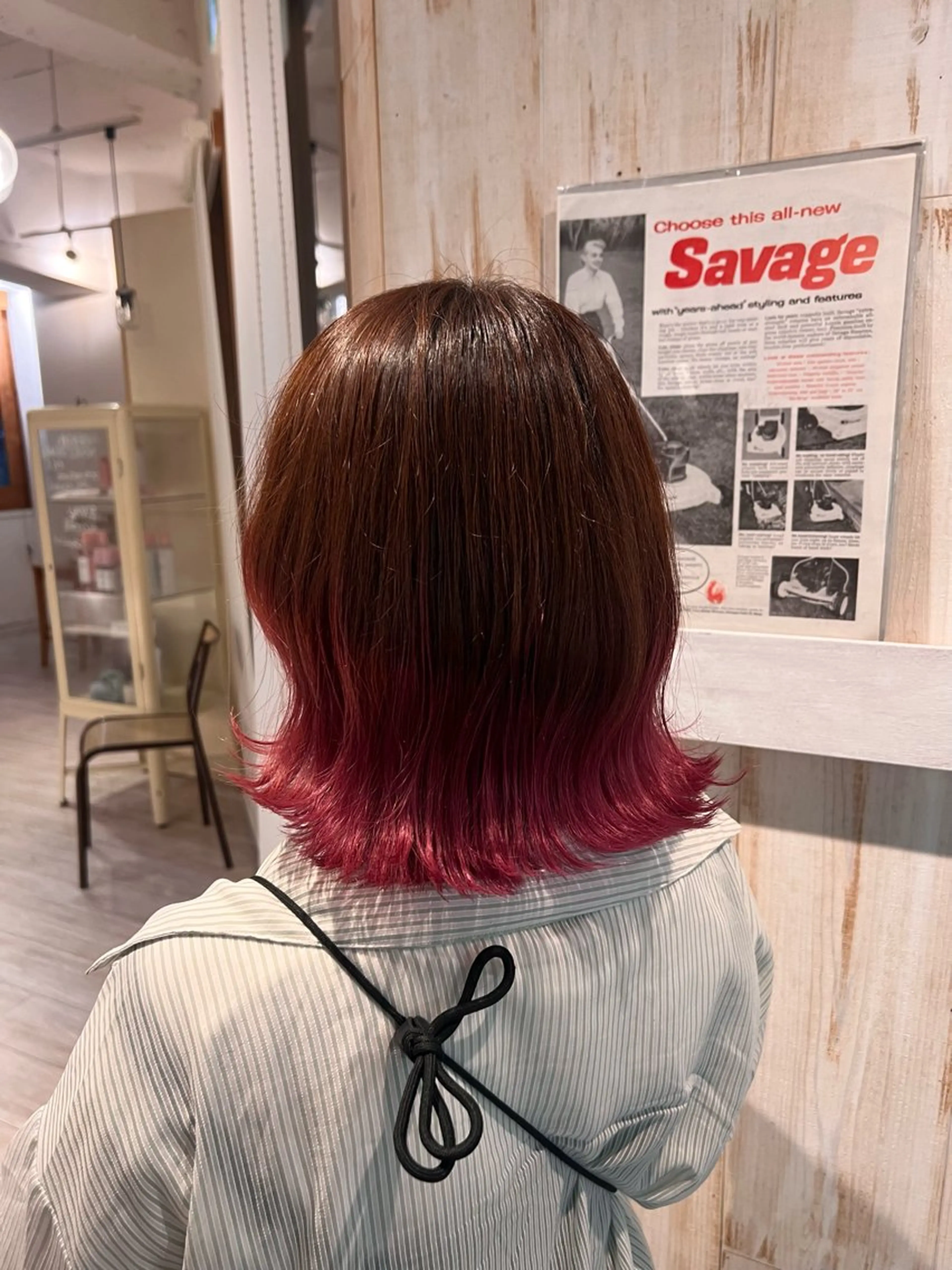 ミディアム カラー 顔周りカット/ボブ/ ツヤ髪/coconaのヘアスタイル