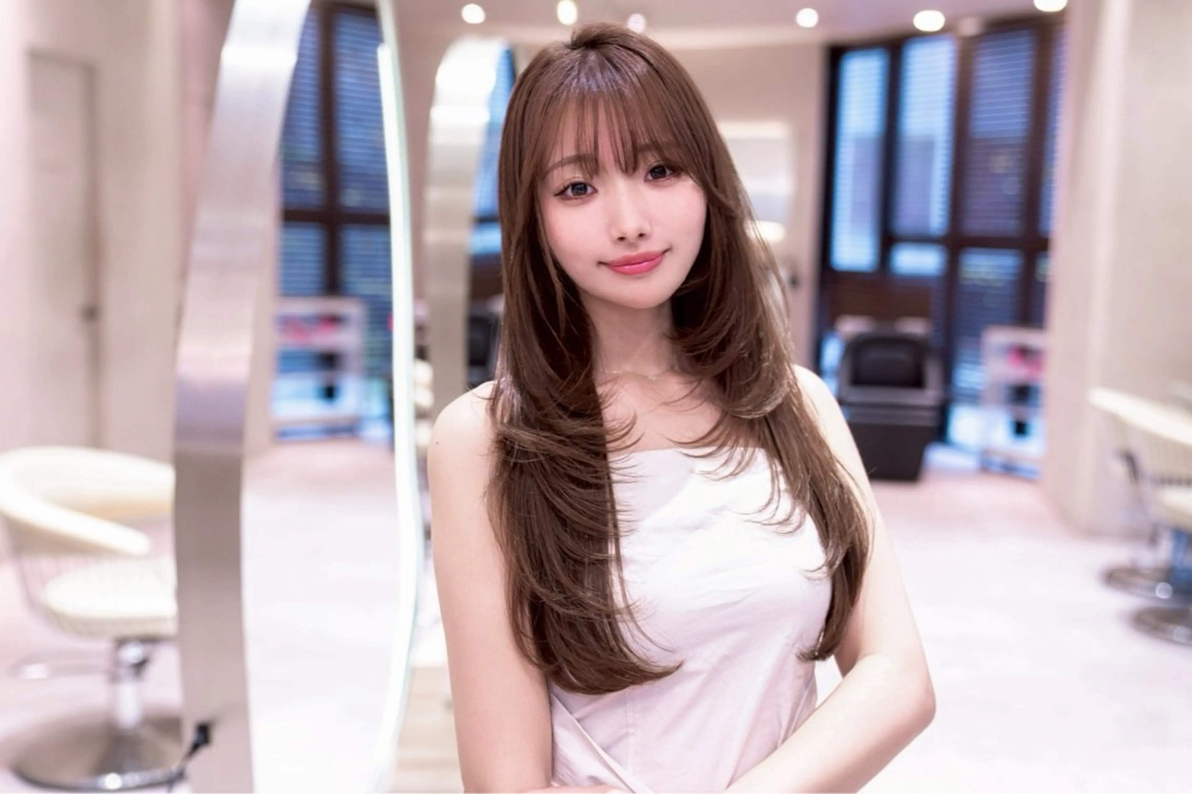 ロング ロングレイヤー レイヤーカット ロング 小顔カット トリートメント カット 韓国ヘア/レイヤー そーた/渋谷駅のヘアスタイル