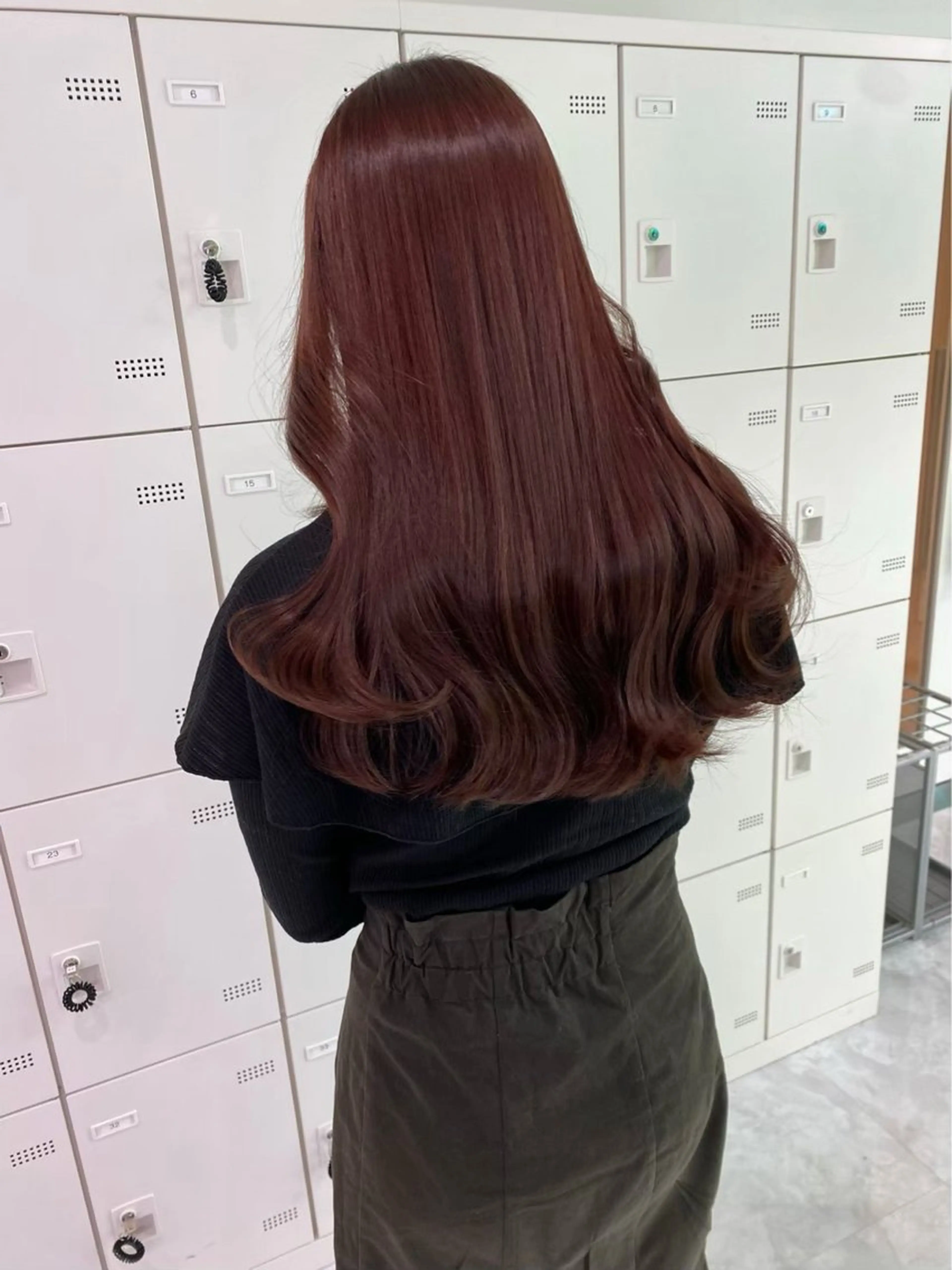 セミロング カラー ヘアカラー 大人っぽ♡上品な暖色 ♡ブリーチなし♡のヘアスタイル