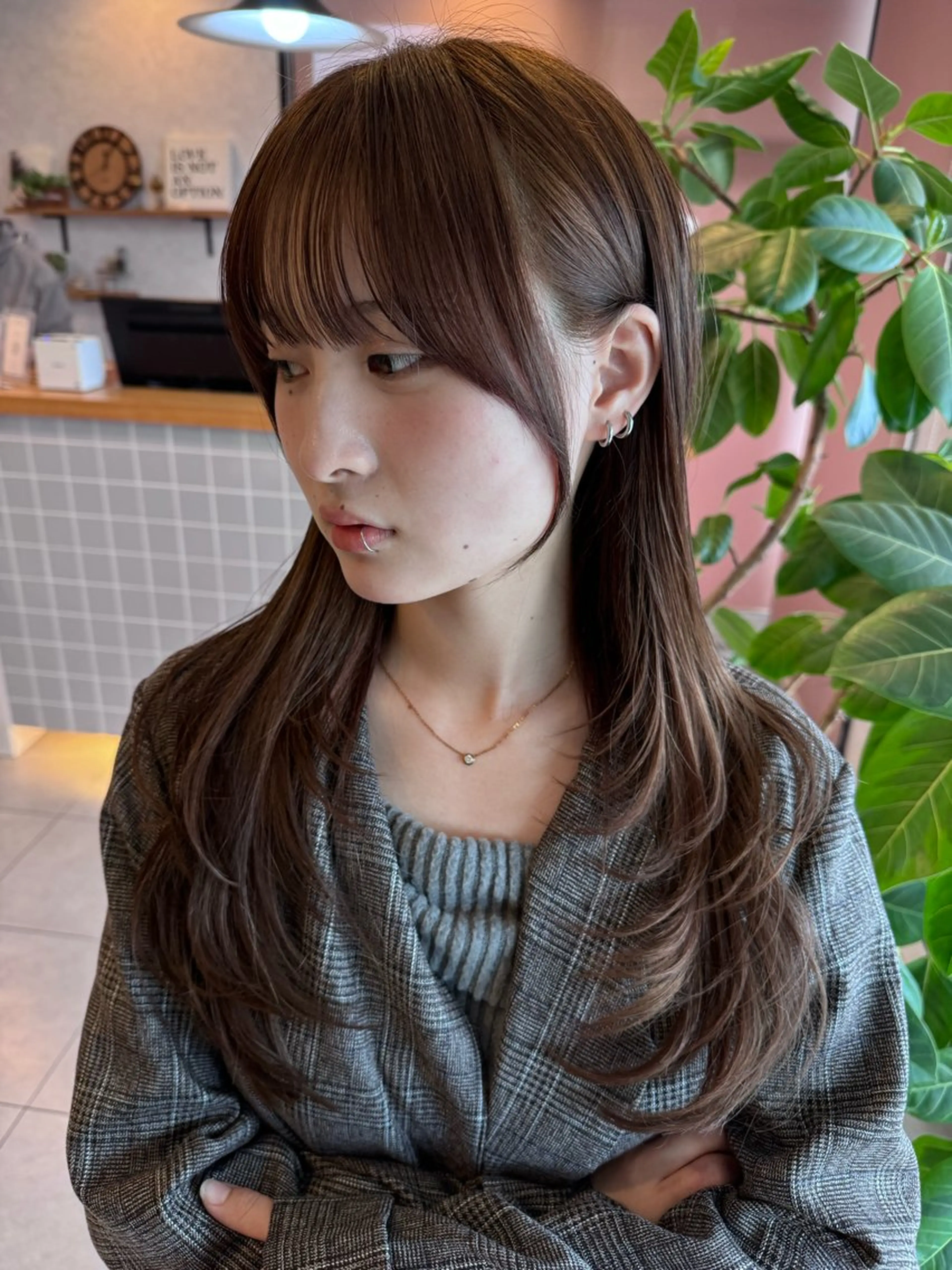 ロング カット ヘアカラー 福井 珠乃のヘアスタイル