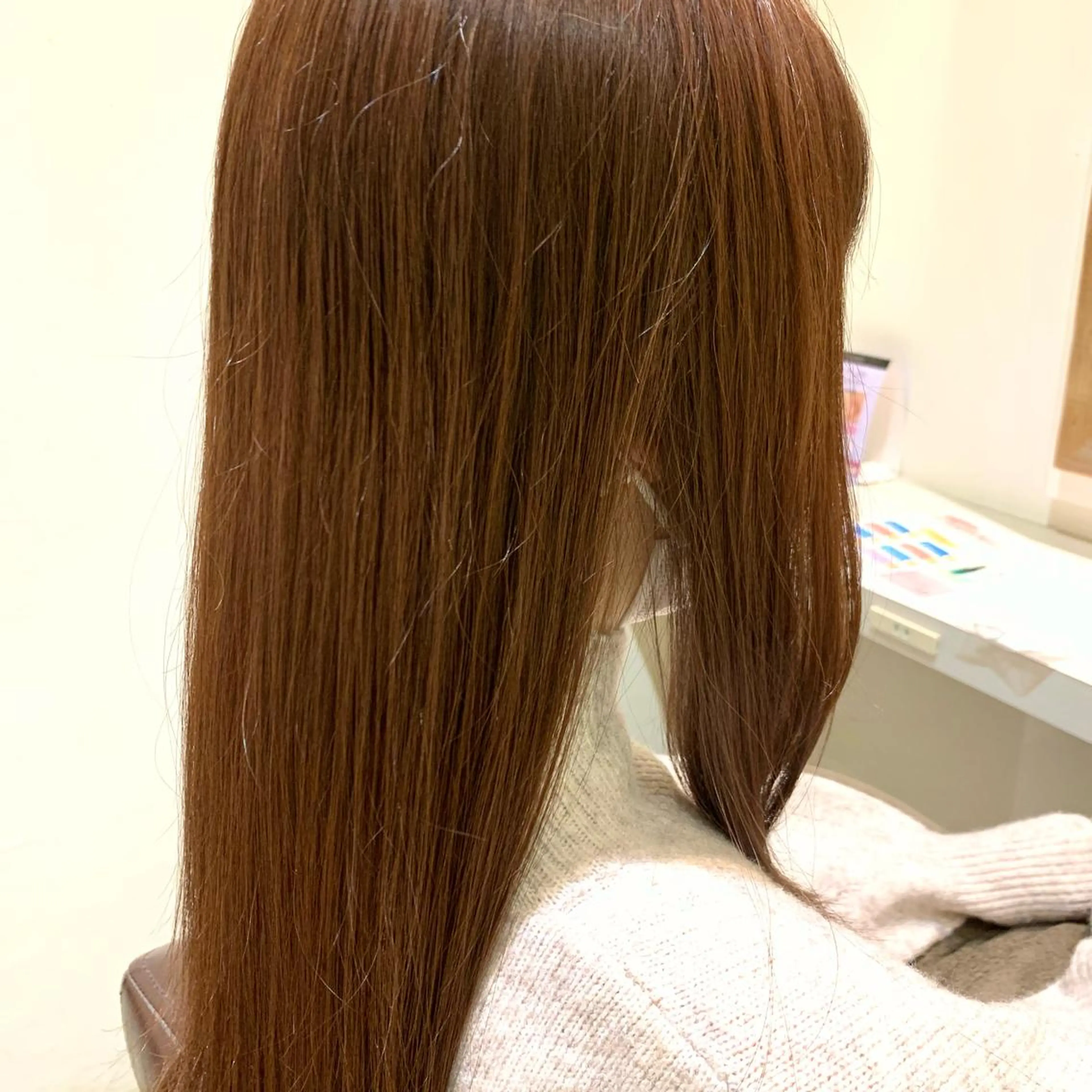 ロング カラー ベージュカラー イルミナカラー ピンクカラー ピンクベージュ ショート×カラー 🦊堀米早紀【荻窪】のマツエク・マツパデザイン