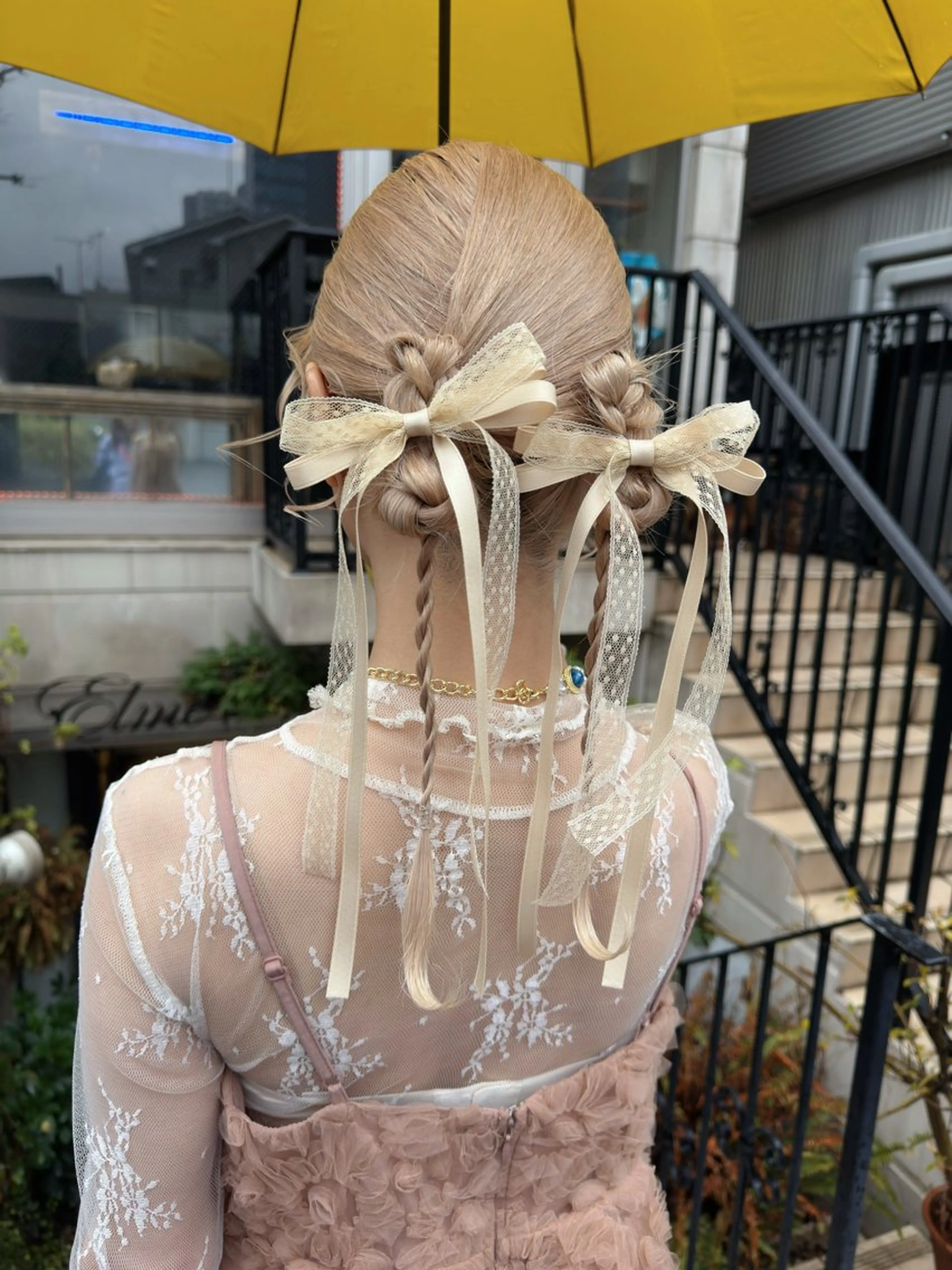 セミロング ヘアアレンジ ヘアセット お呼ばれヘア✨️ Akari🧸🤍のヘアスタイル